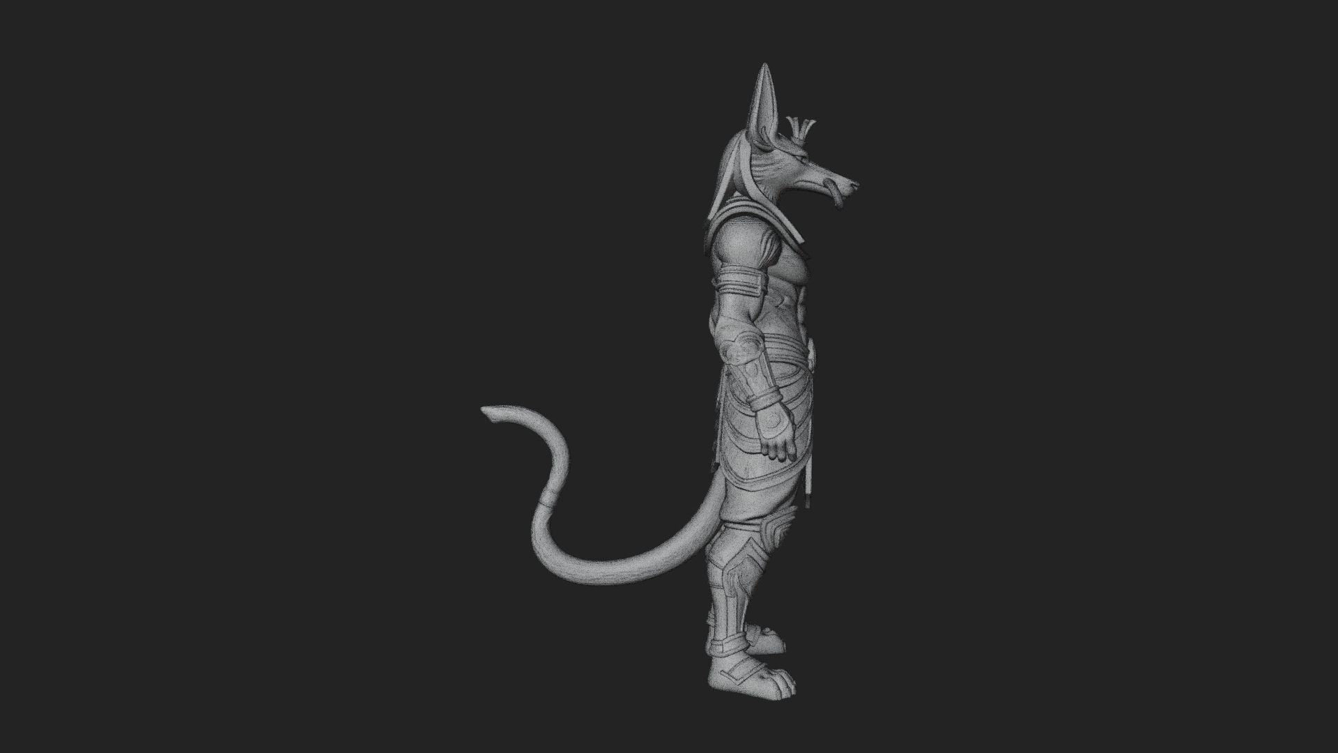 Anubis Egyptian God Statue Design 16 3D Print Model 3D Model