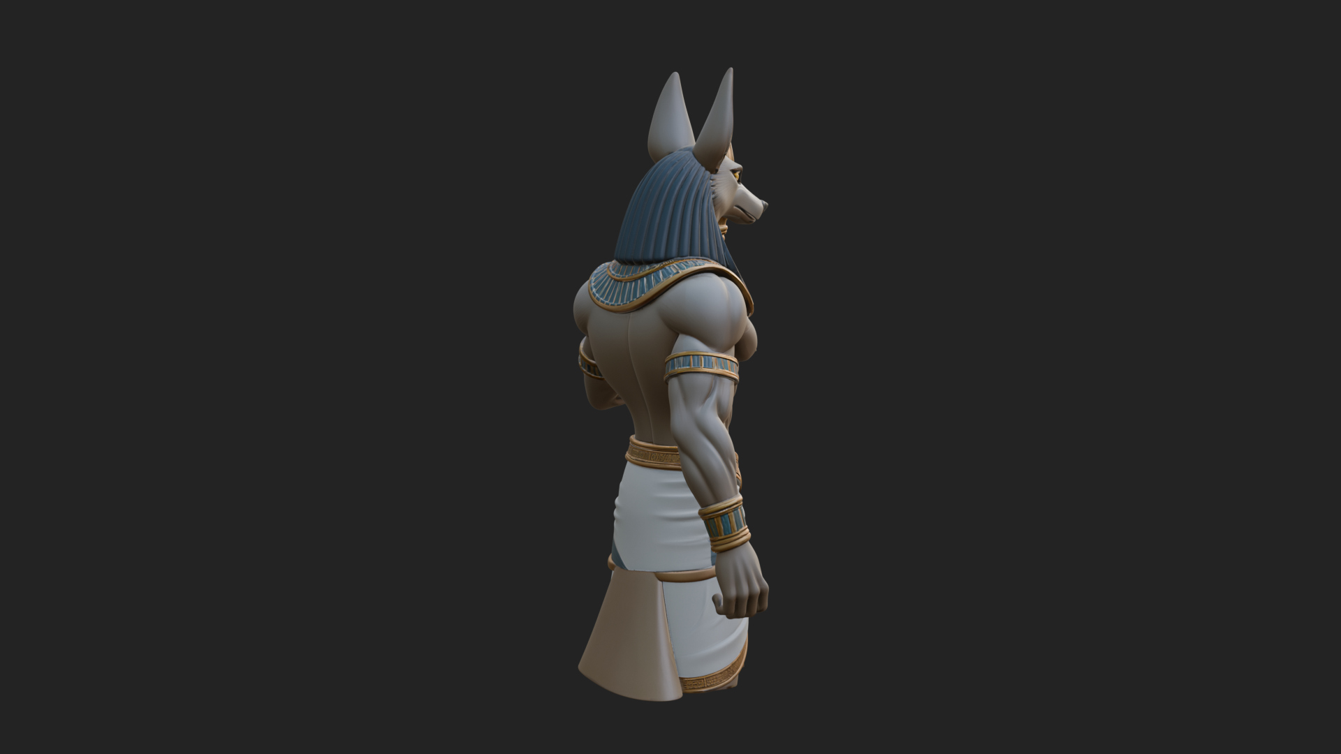 Anubis Egyptian God Statue Design 17 3D Print Model 3D Model