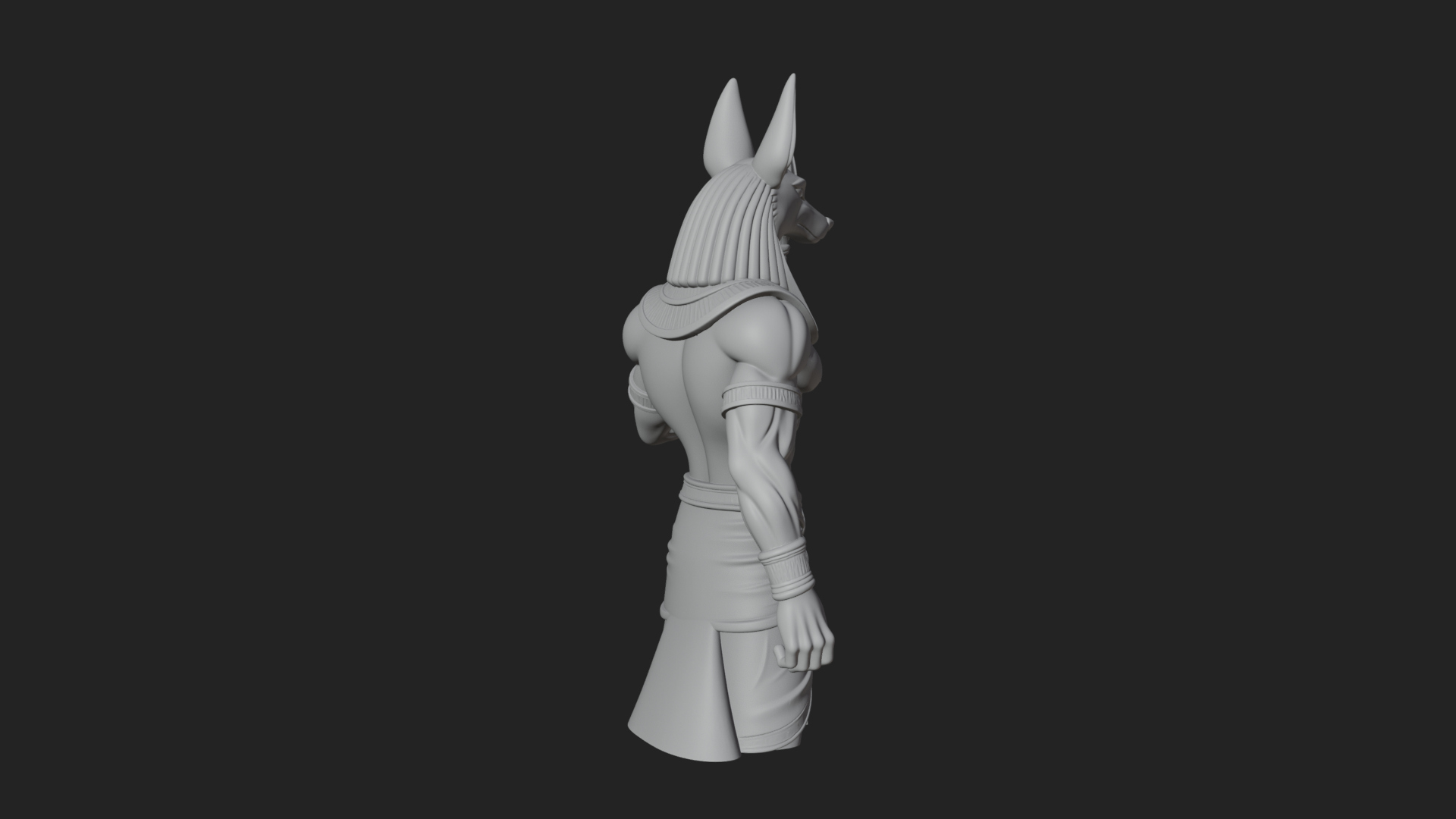 Anubis Egyptian God Statue Design 17 3D Print Model 3D Model
