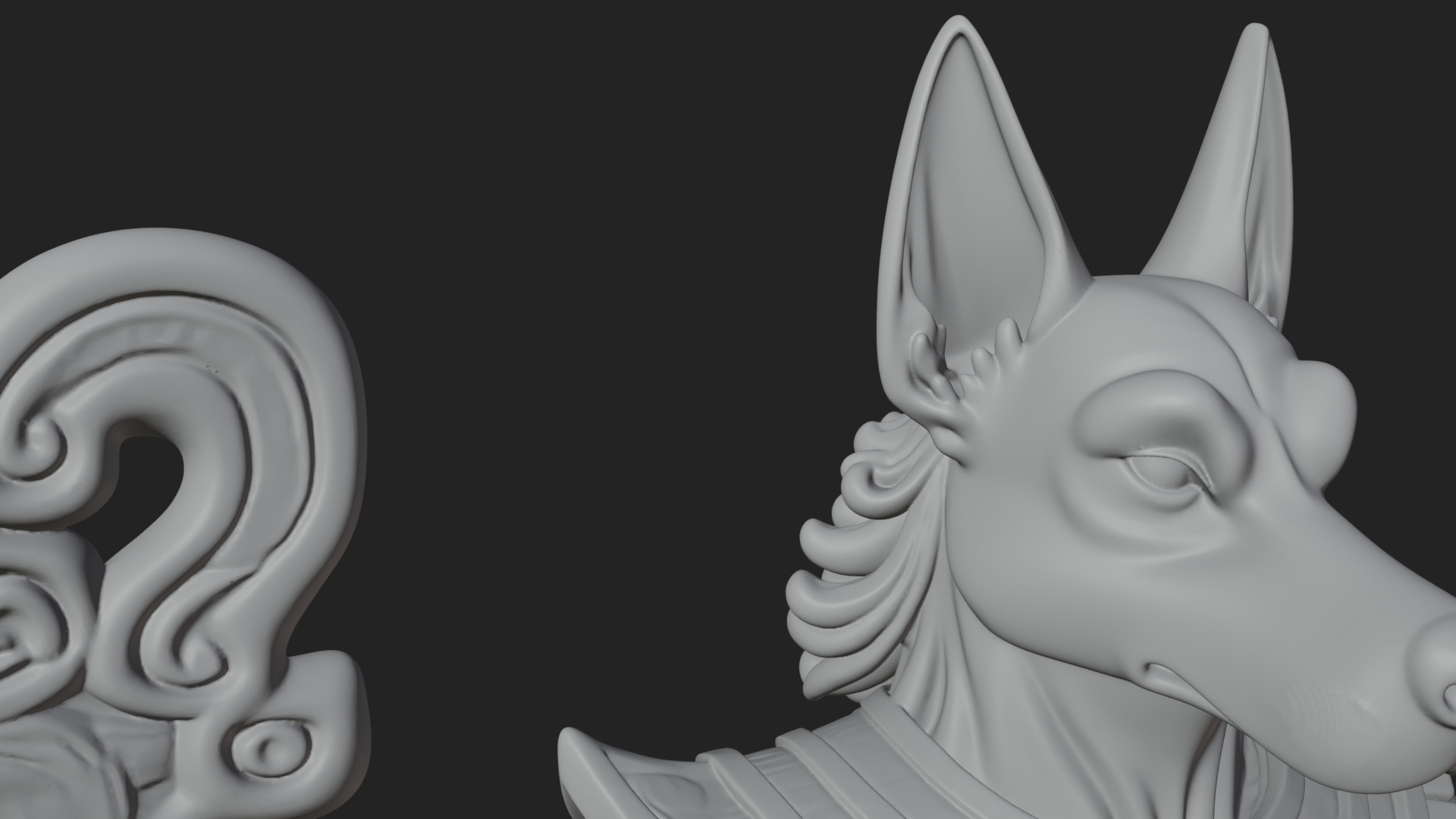 Anubis Egyptian God Statue Design 18 3D Print Model 3D Model