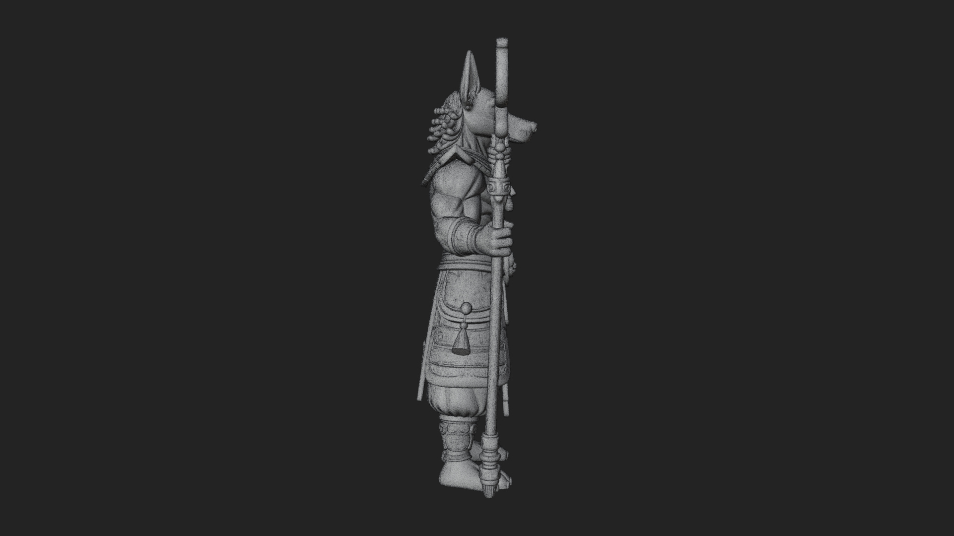 Anubis Egyptian God Statue Design 18 3D Print Model 3D Model