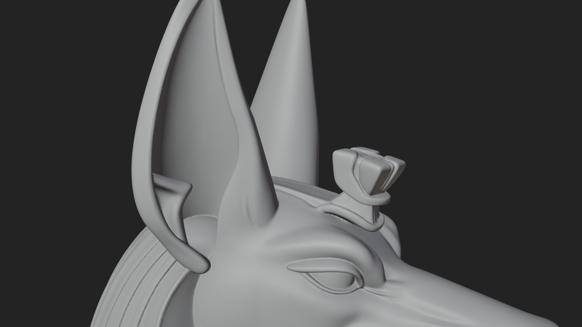 Anubis Egyptian God Statue Design 19 3d Print Model 3D Model