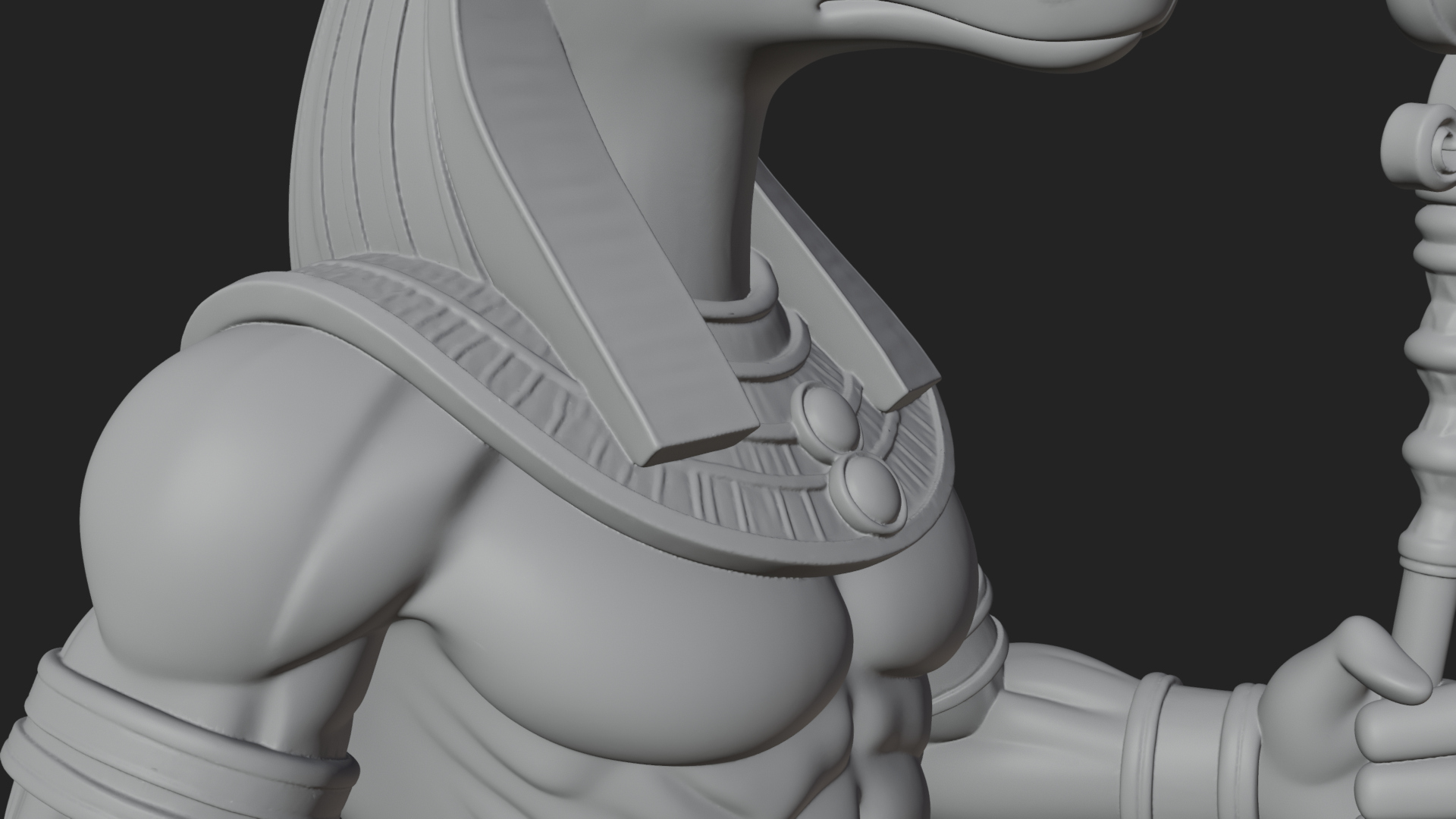 Anubis Egyptian God Statue Design 19 3d Print Model 3D Model
