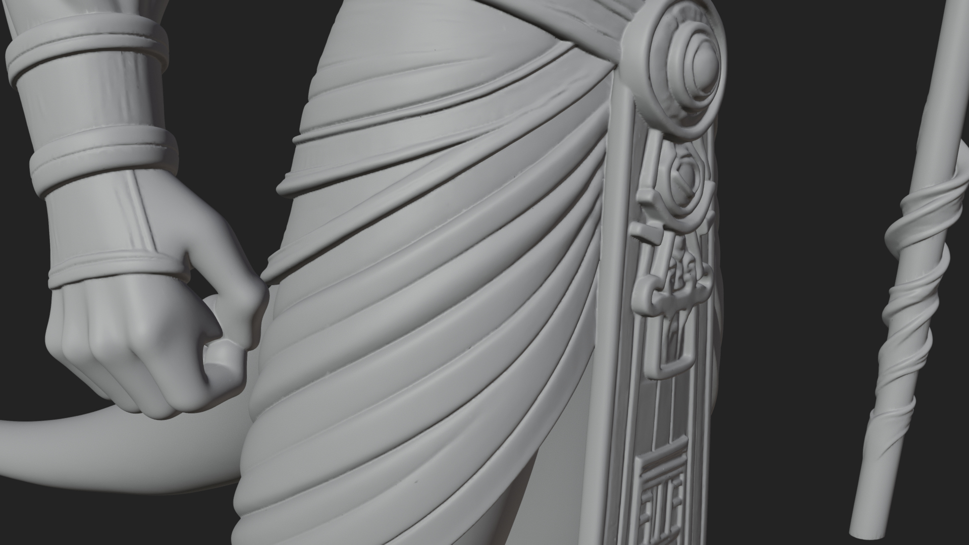 Anubis Egyptian God Statue Design 19 3d Print Model 3D Model