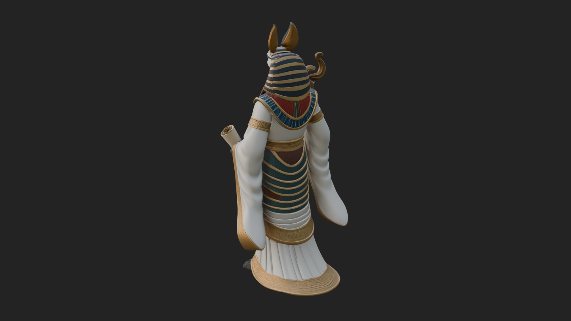 Anubis Egyptian God Statue Design 20 3D Print Model 3D Model