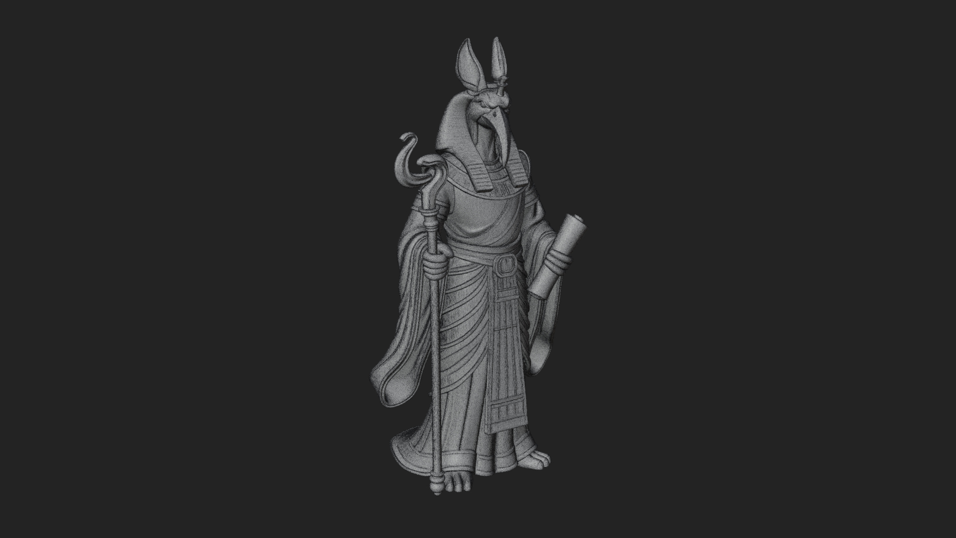 Anubis Egyptian God Statue Design 20 3D Print Model 3D Model