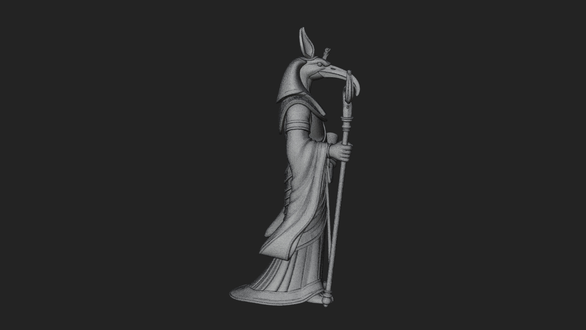 Anubis Egyptian God Statue Design 20 3D Print Model 3D Model