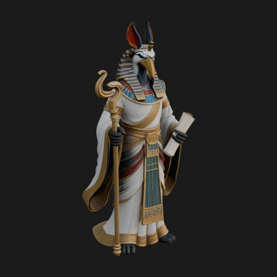 Anubis Egyptian God Statue Design 20 3D Print Model