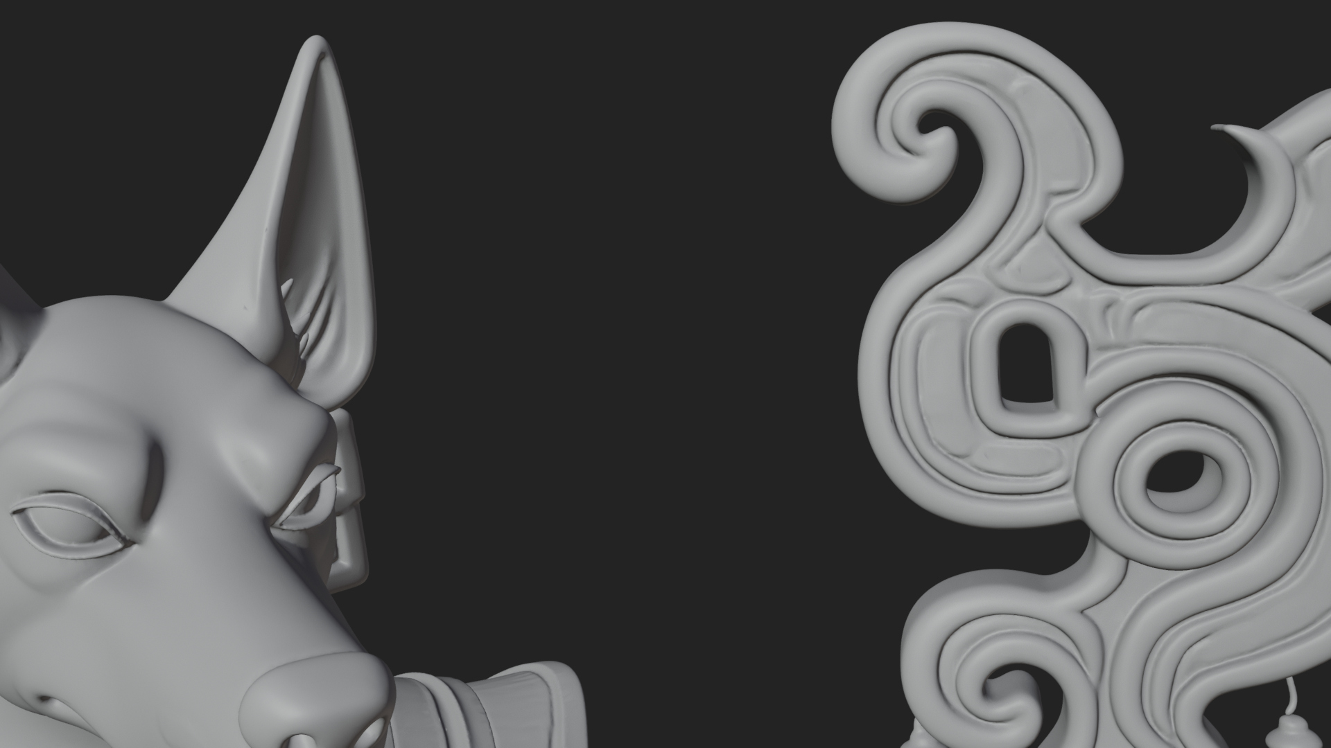 Anubis Egyptian God Statue Design 21 3D Print Model 3D Model