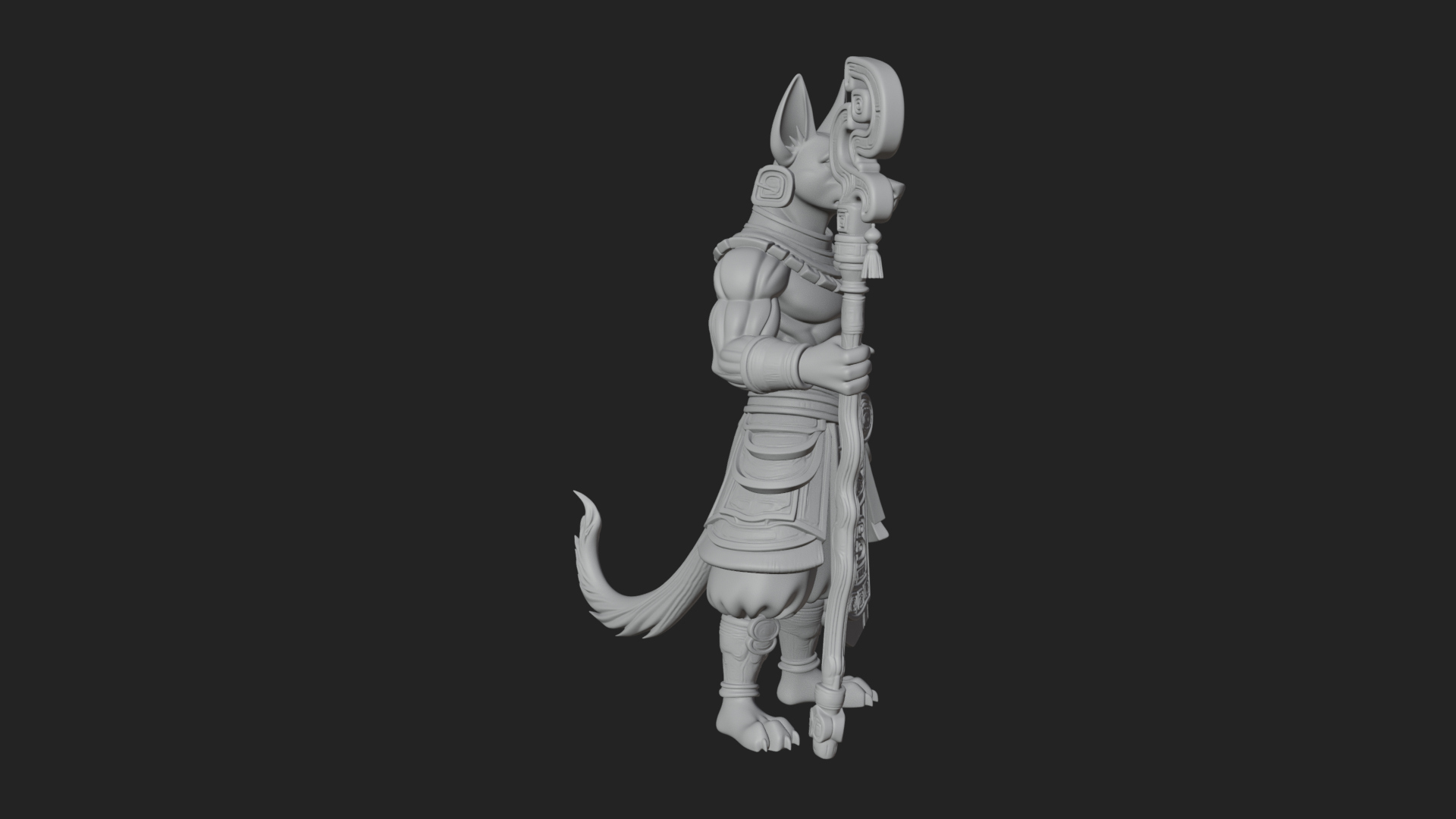 Anubis Egyptian God Statue Design 22 3D Print Model 3D Model