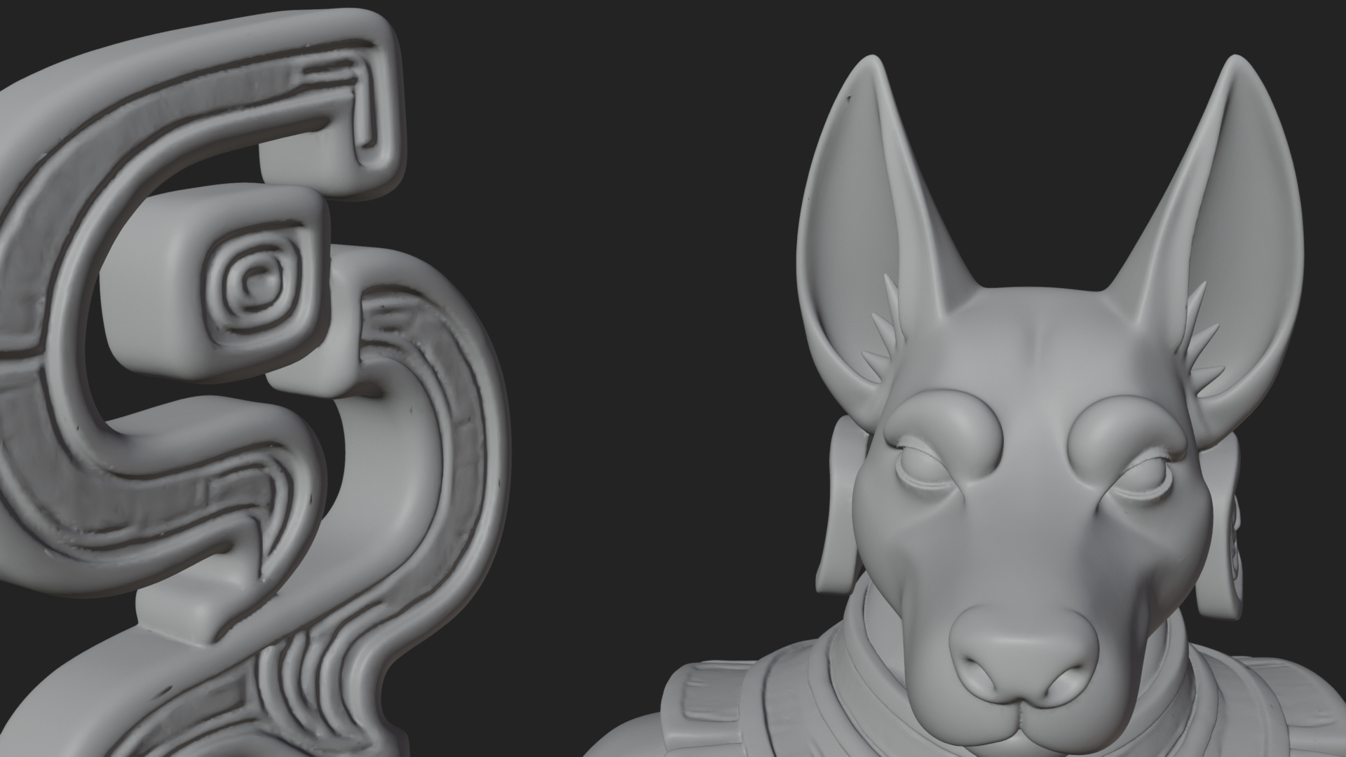 Anubis Egyptian God Statue Design 22 3D Print Model 3D Model