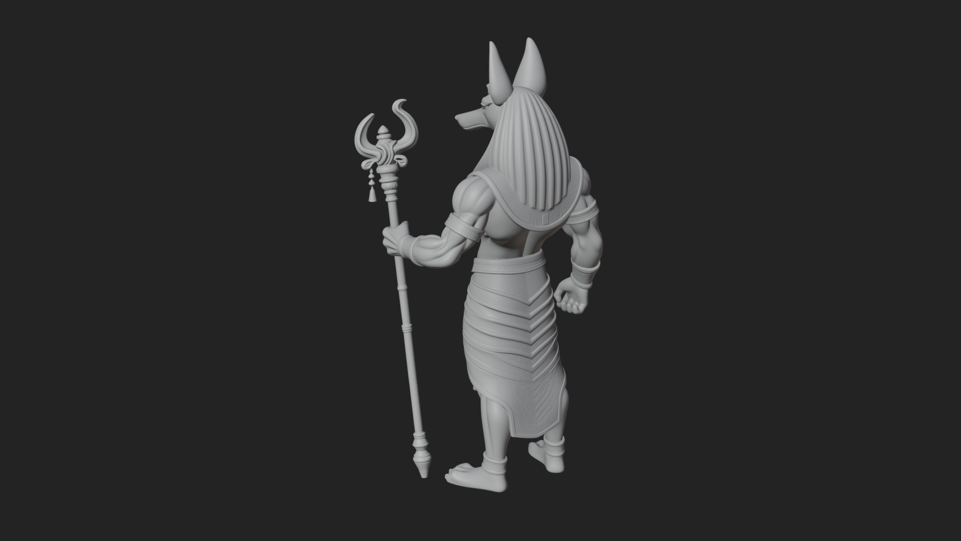 Anubis Egyptian God Statue Design 23 3D Print Model 3D Model