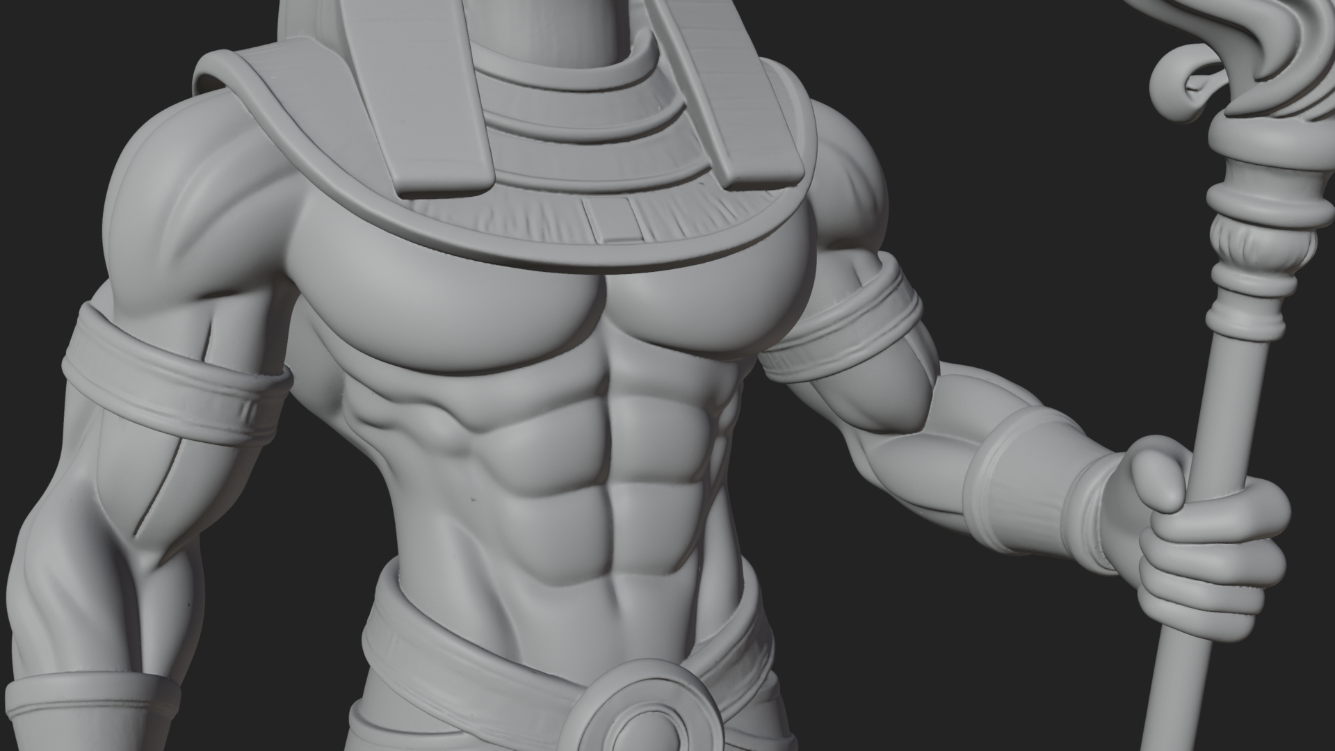 Anubis Egyptian God Statue Design 23 3D Print Model 3D Model