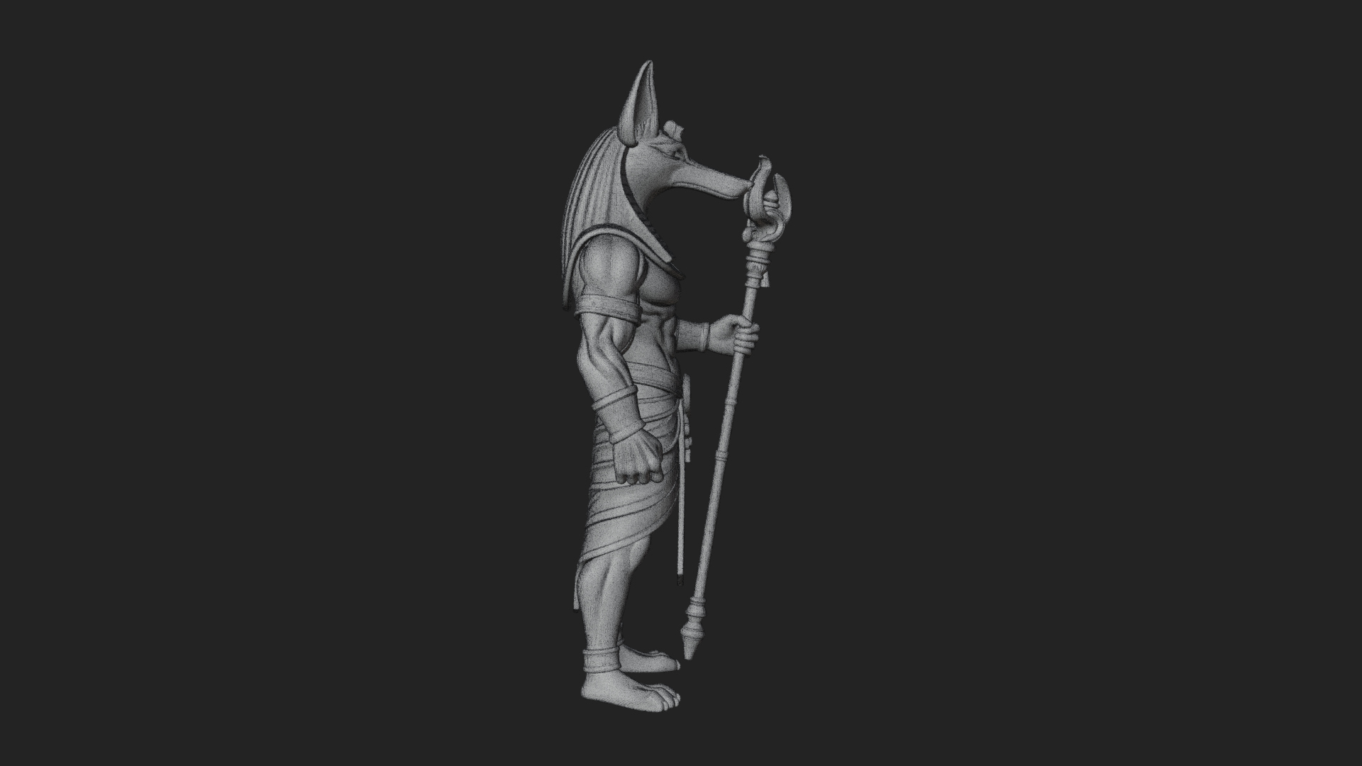 Anubis Egyptian God Statue Design 23 3D Print Model 3D Model