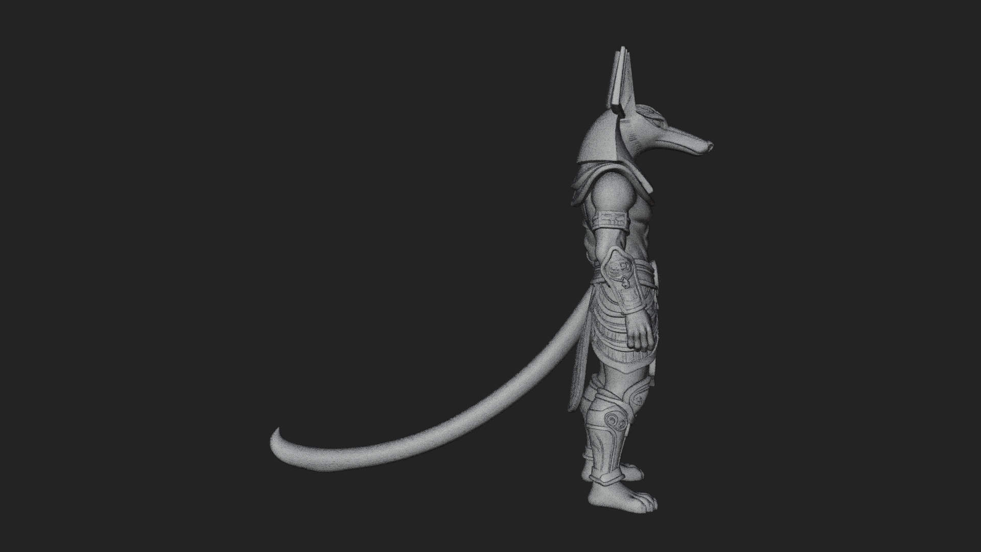 Anubis Egyptian God Statue Design 24 3D Print Model 3D Model