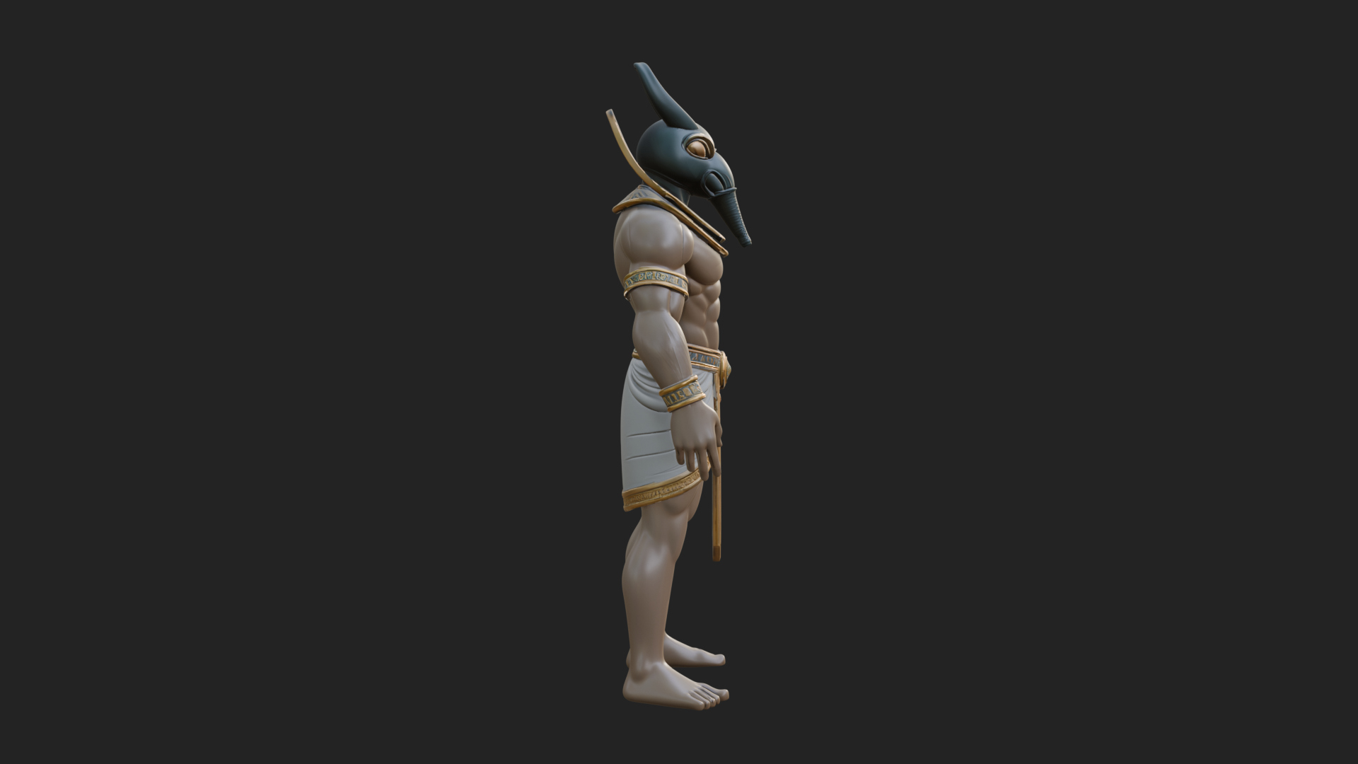 Anubis Egyptian God Statue Design 25 3D Print Model 3D Model