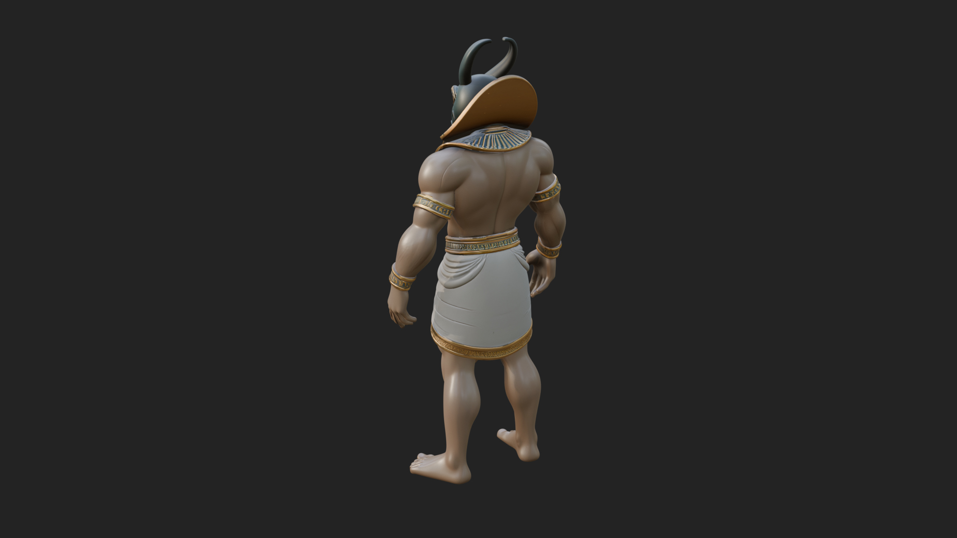 Anubis Egyptian God Statue Design 25 3D Print Model 3D Model