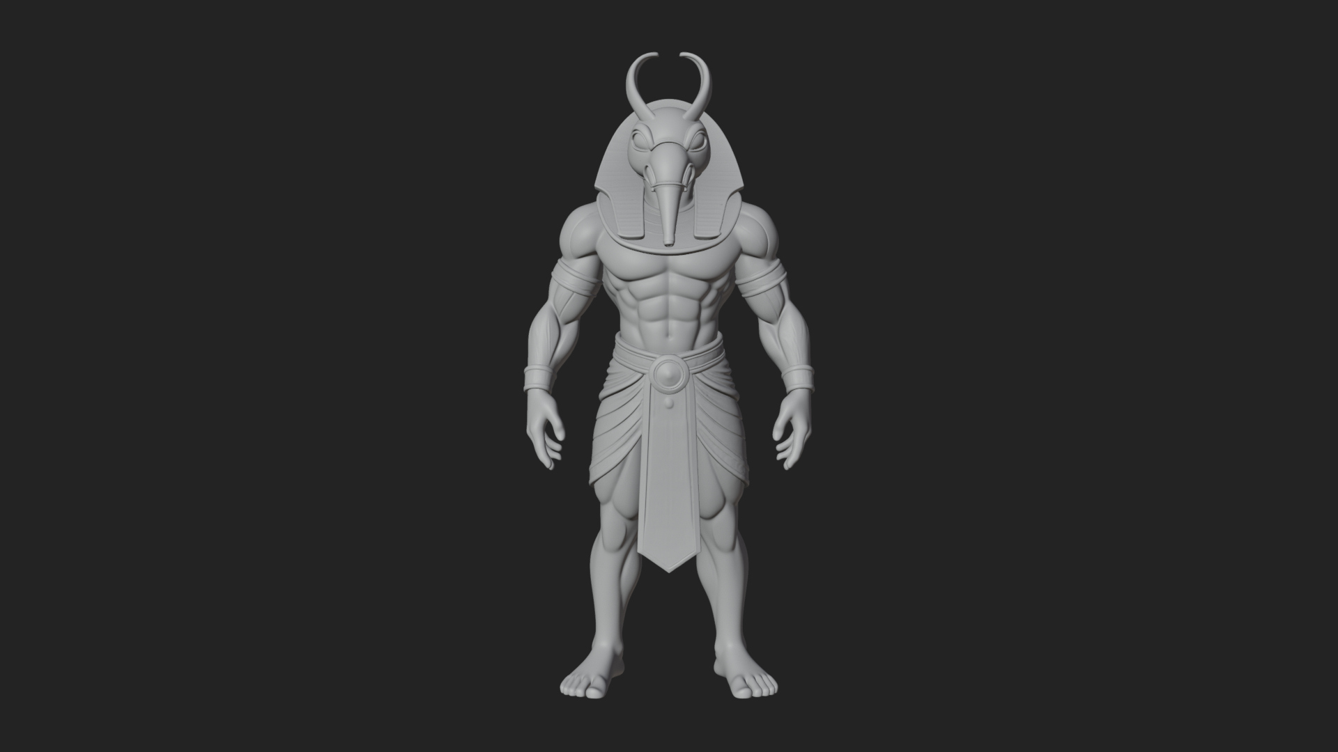 Anubis Egyptian God Statue Design 25 3D Print Model 3D Model