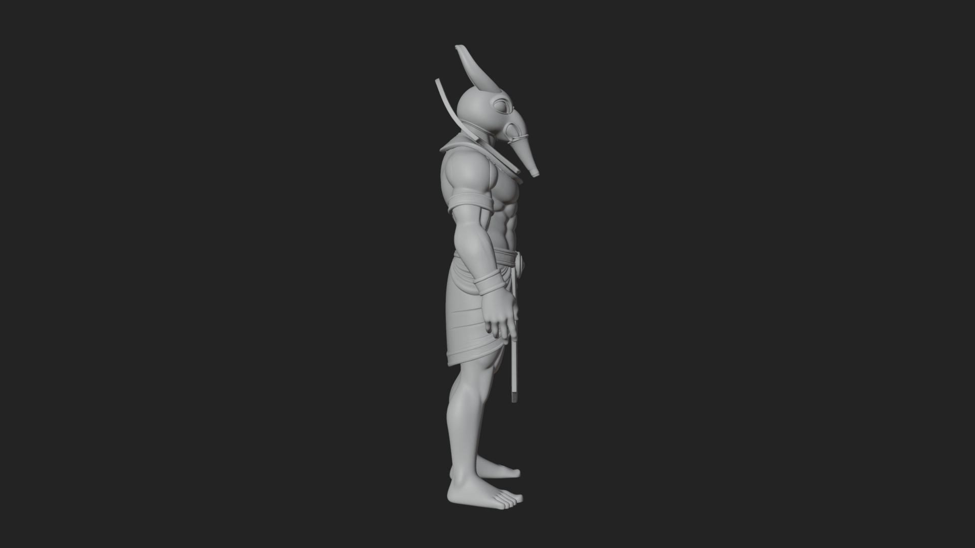 Anubis Egyptian God Statue Design 25 3D Print Model 3D Model