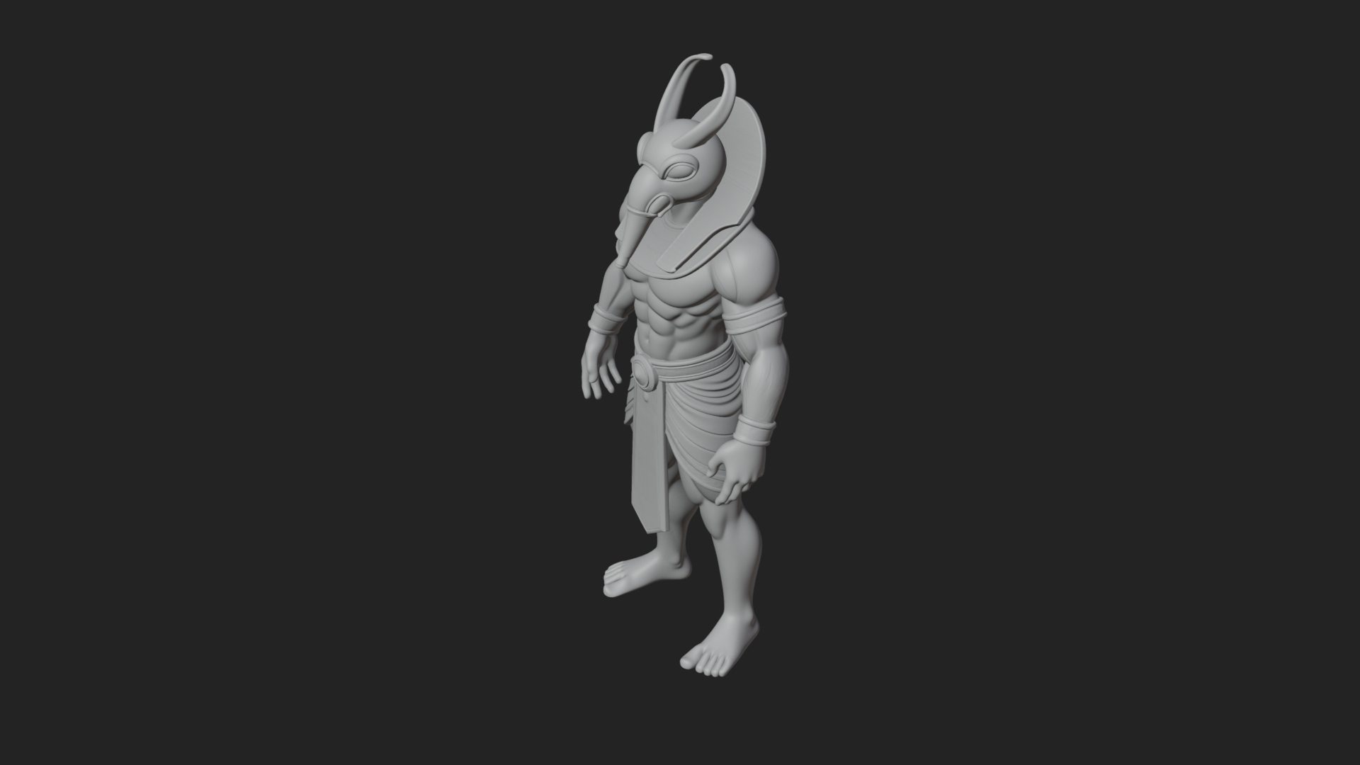 Anubis Egyptian God Statue Design 25 3D Print Model 3D Model