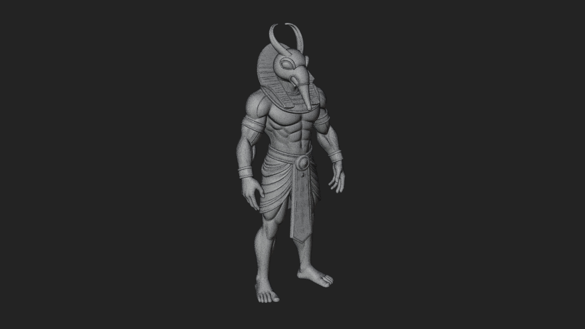 Anubis Egyptian God Statue Design 25 3D Print Model 3D Model