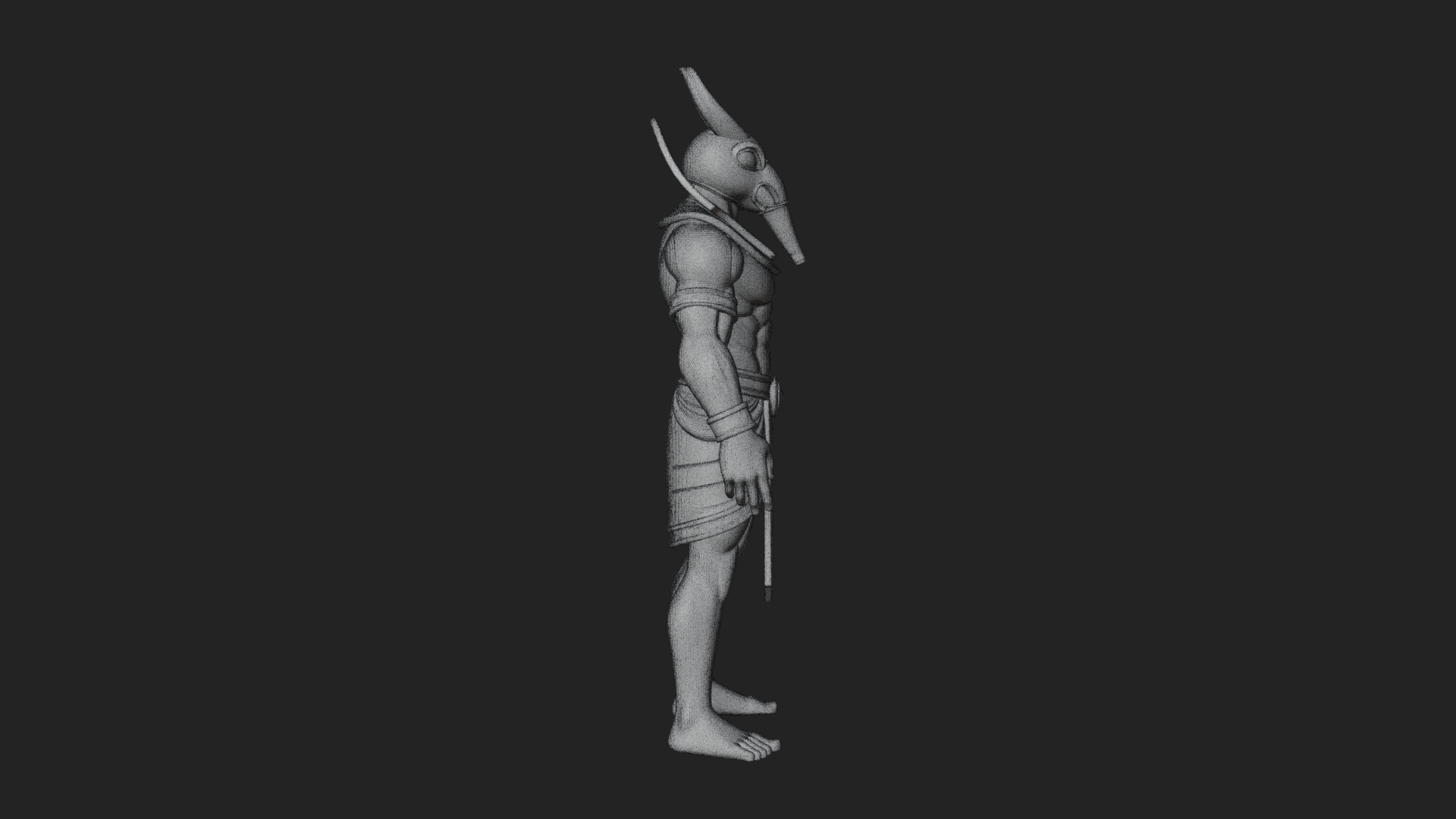Anubis Egyptian God Statue Design 25 3D Print Model 3D Model