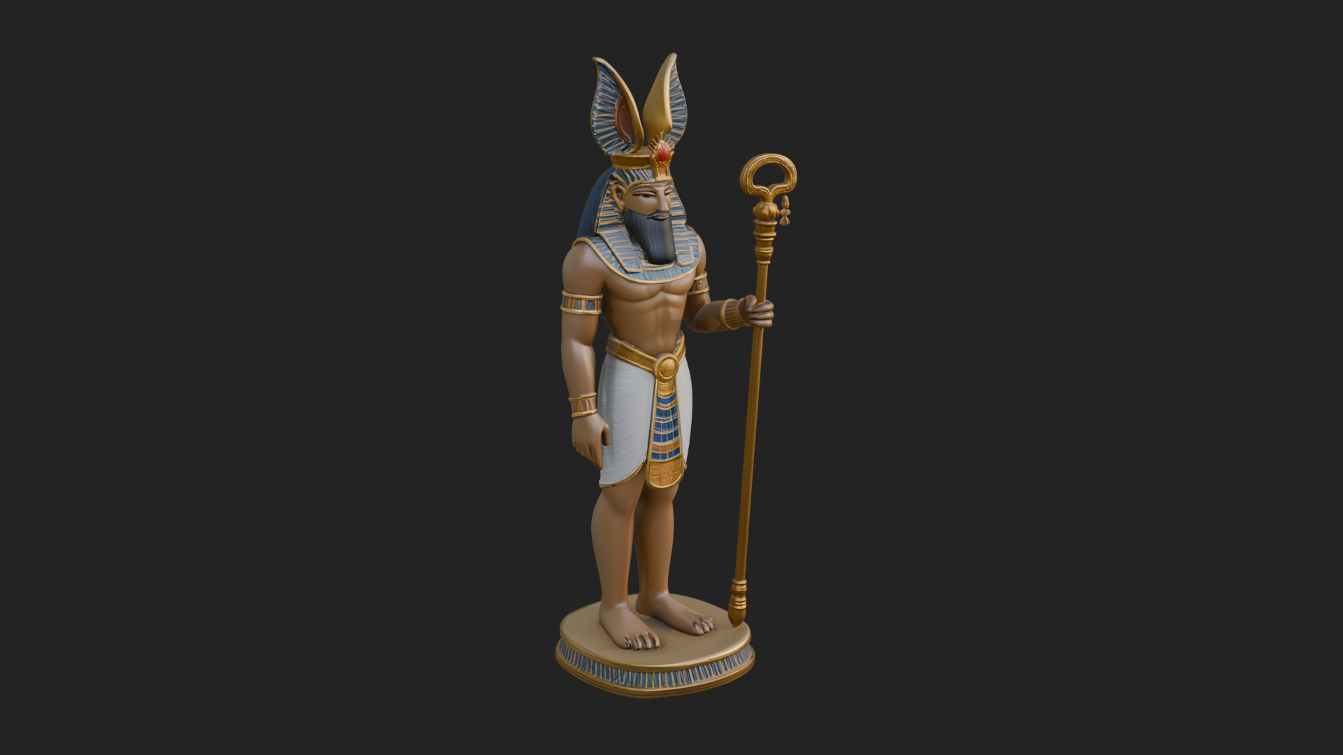Anubis Egyptian God Statue Design 26 3D Print Model 3D Model