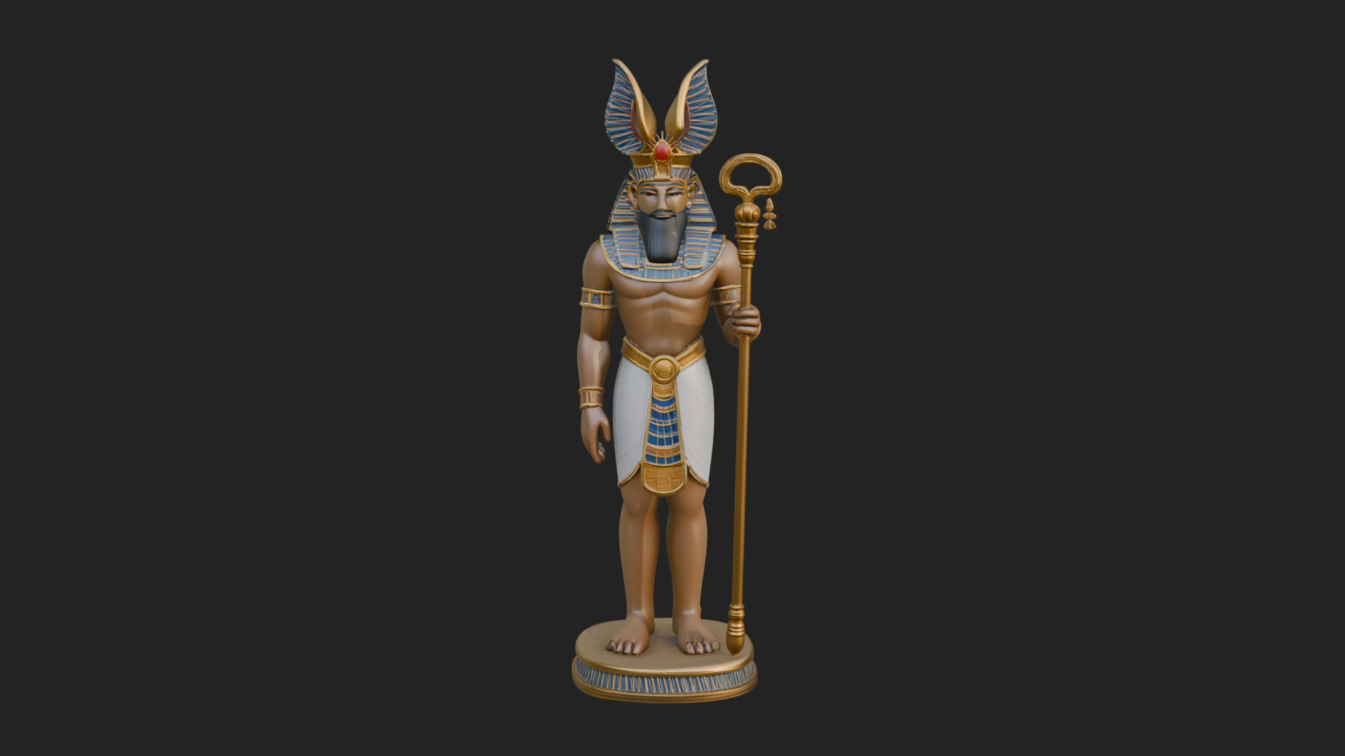Anubis Egyptian God Statue Design 26 3D Print Model 3D Model