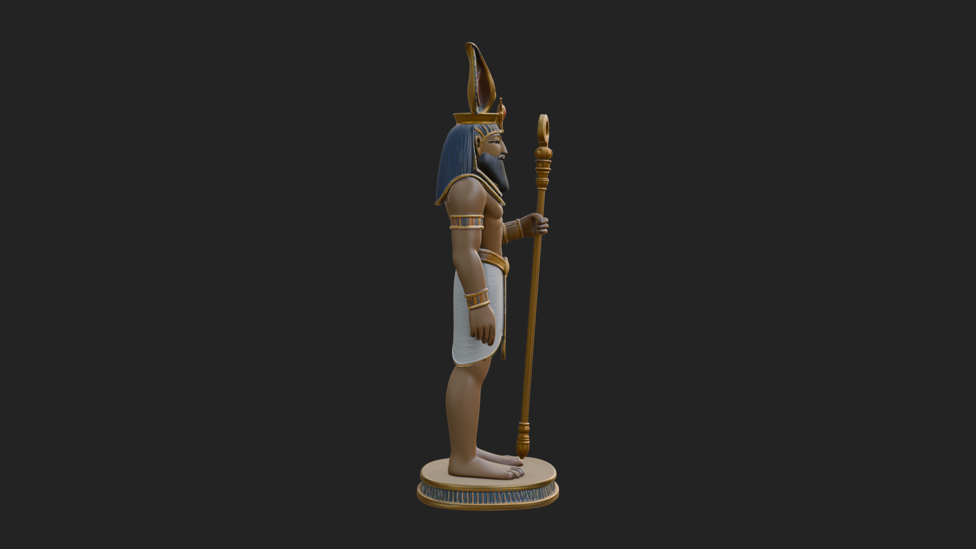 Anubis Egyptian God Statue Design 26 3D Print Model 3D Model