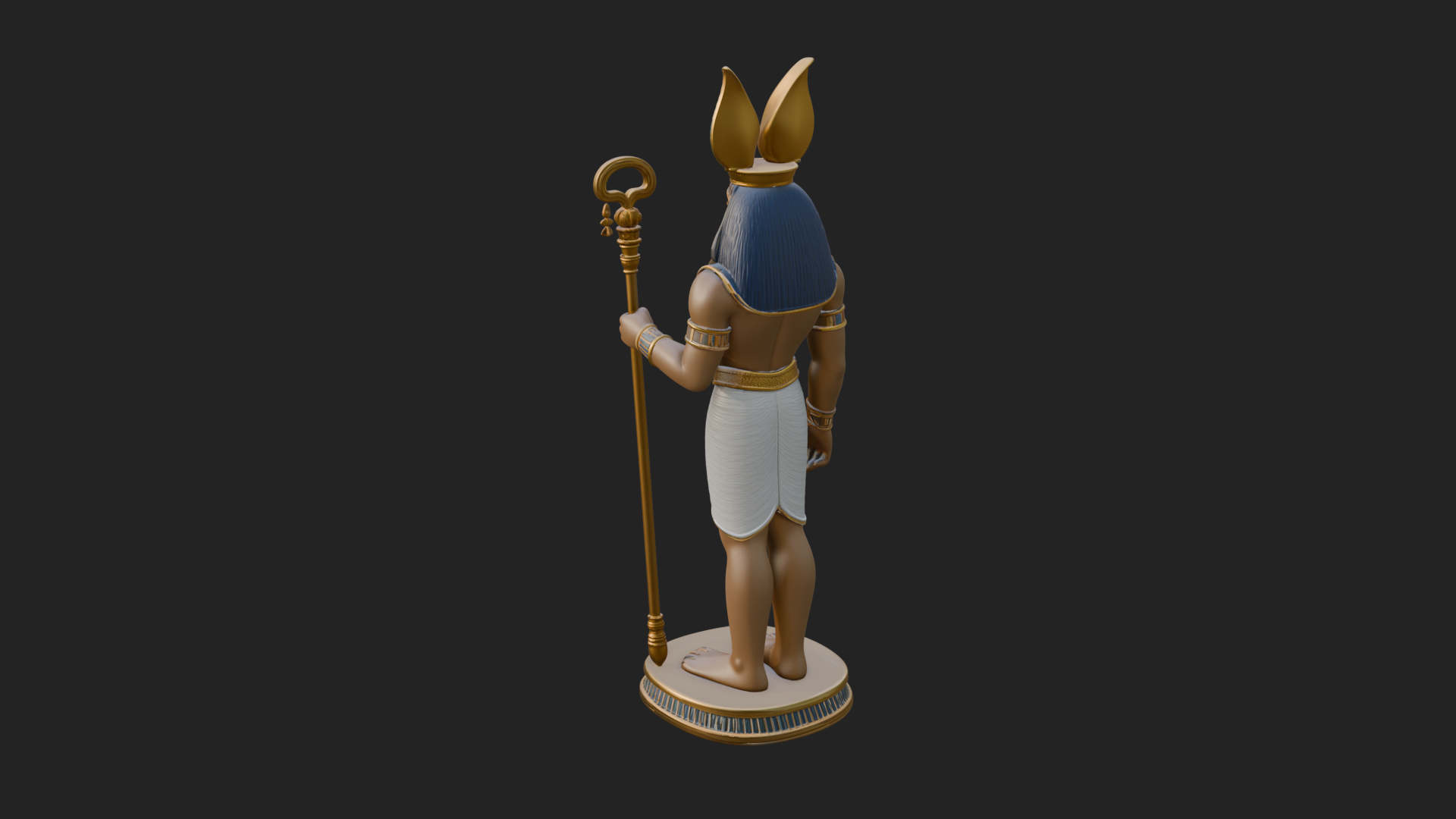 Anubis Egyptian God Statue Design 26 3D Print Model 3D Model
