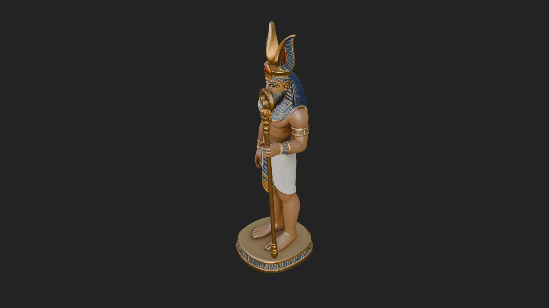 Anubis Egyptian God Statue Design 26 3D Print Model 3D Model