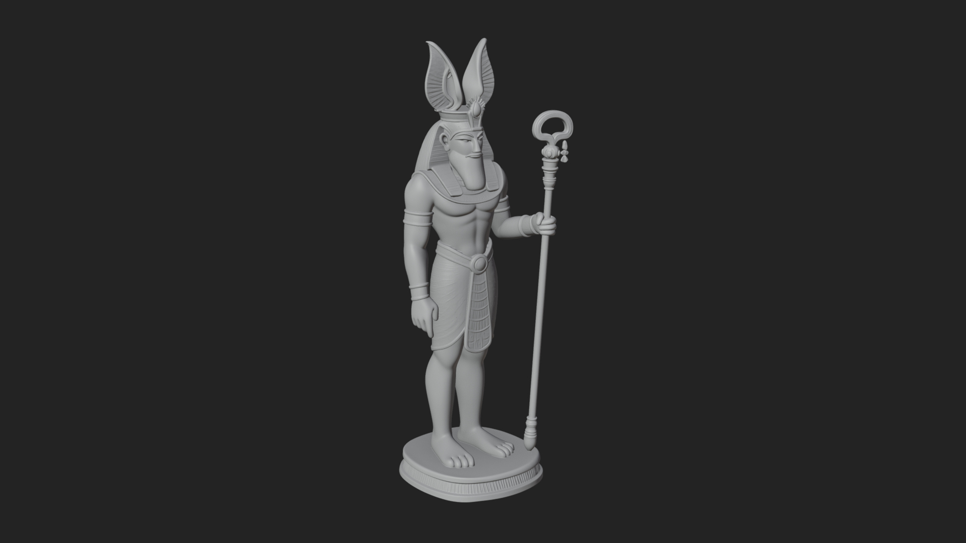 Anubis Egyptian God Statue Design 26 3D Print Model 3D Model