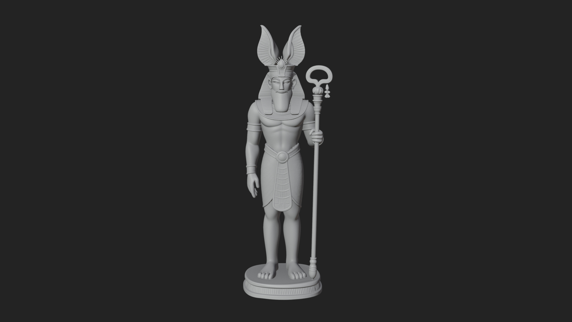 Anubis Egyptian God Statue Design 26 3D Print Model 3D Model
