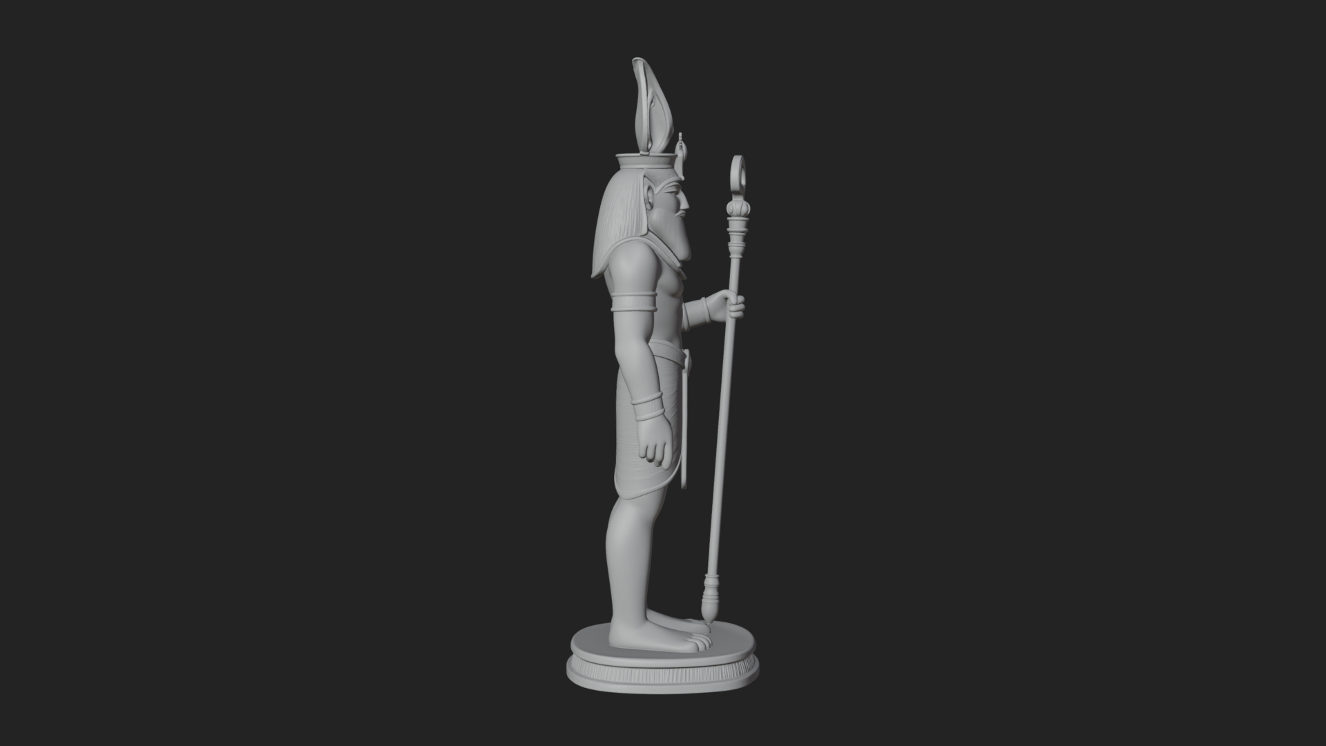 Anubis Egyptian God Statue Design 26 3D Print Model 3D Model