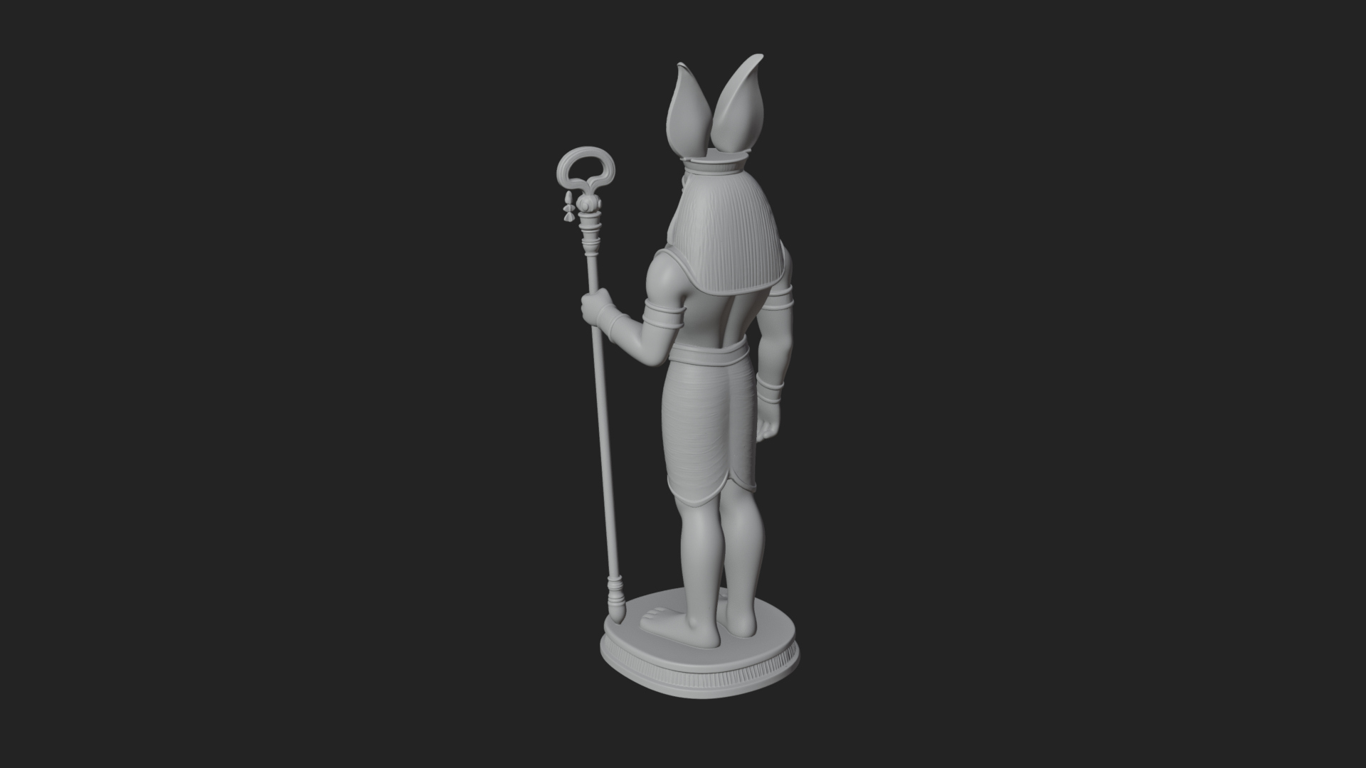 Anubis Egyptian God Statue Design 26 3D Print Model 3D Model