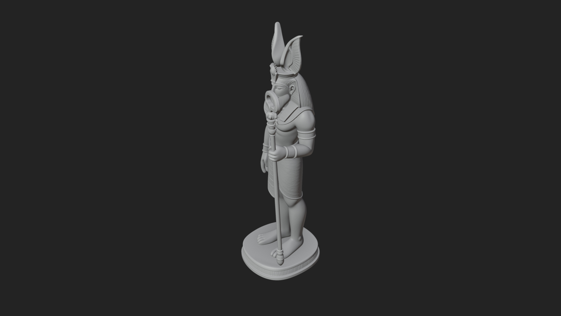 Anubis Egyptian God Statue Design 26 3D Print Model 3D Model