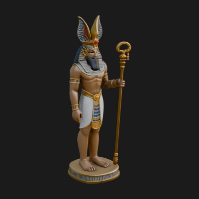 Anubis Egyptian God Statue Design 26 3D Print Model