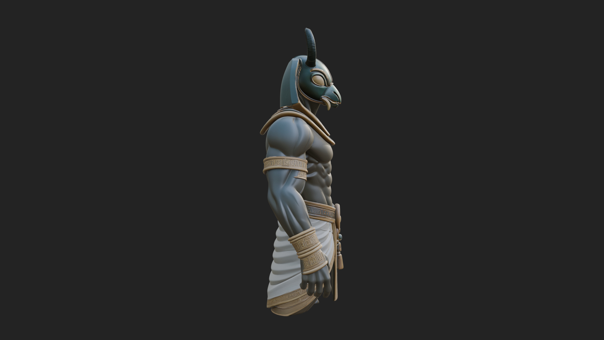 Anubis Egyptian God Statue Design 27 3D Print Model 3D Model