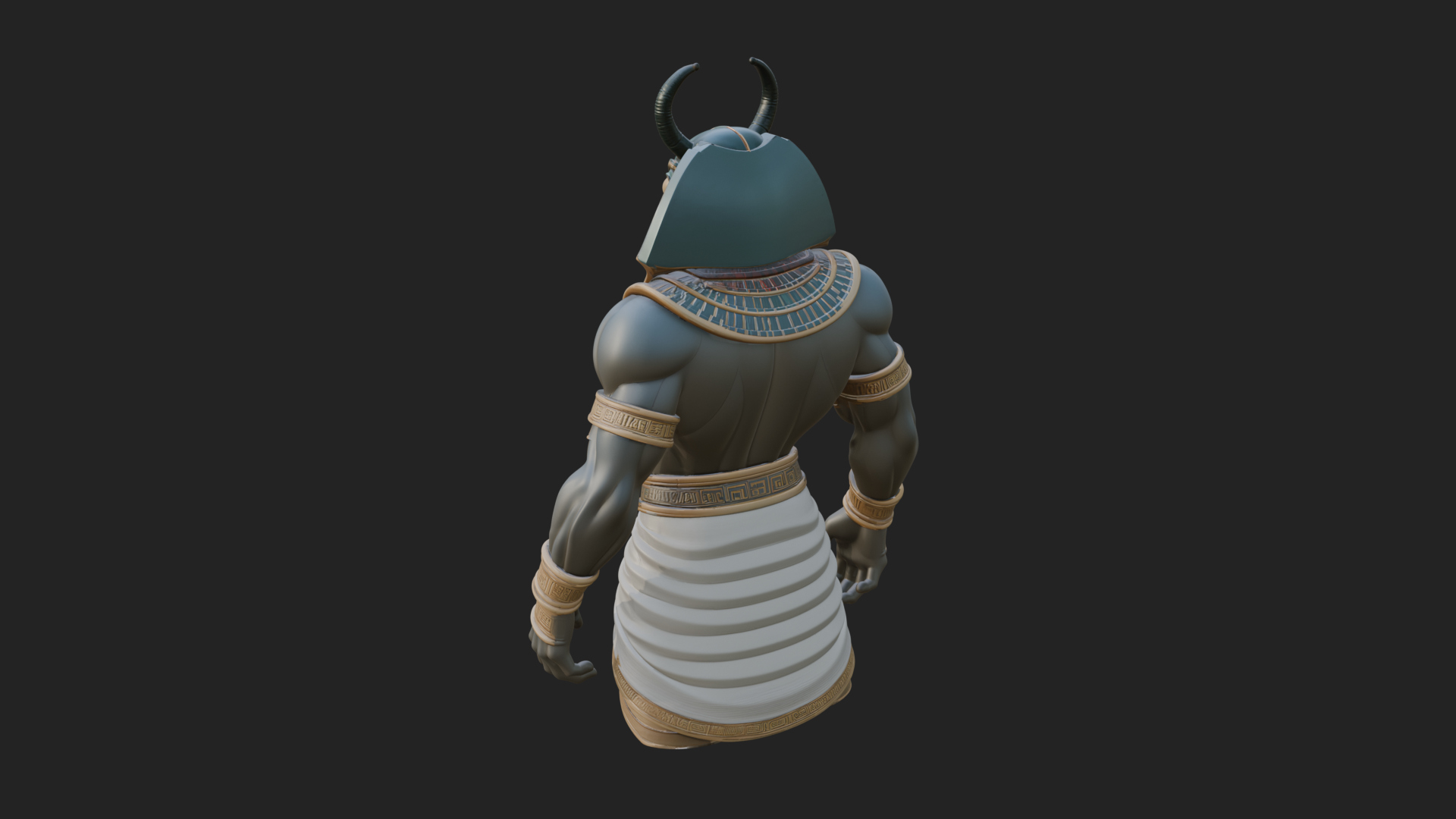 Anubis Egyptian God Statue Design 27 3D Print Model 3D Model