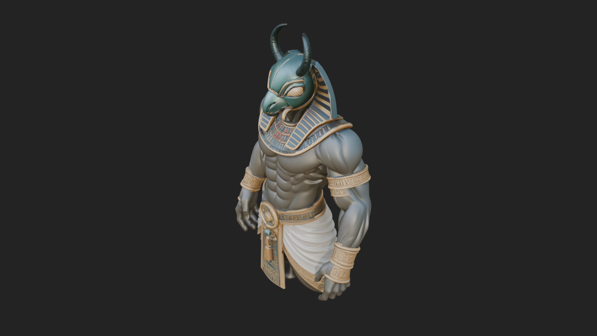 Anubis Egyptian God Statue Design 27 3D Print Model 3D Model