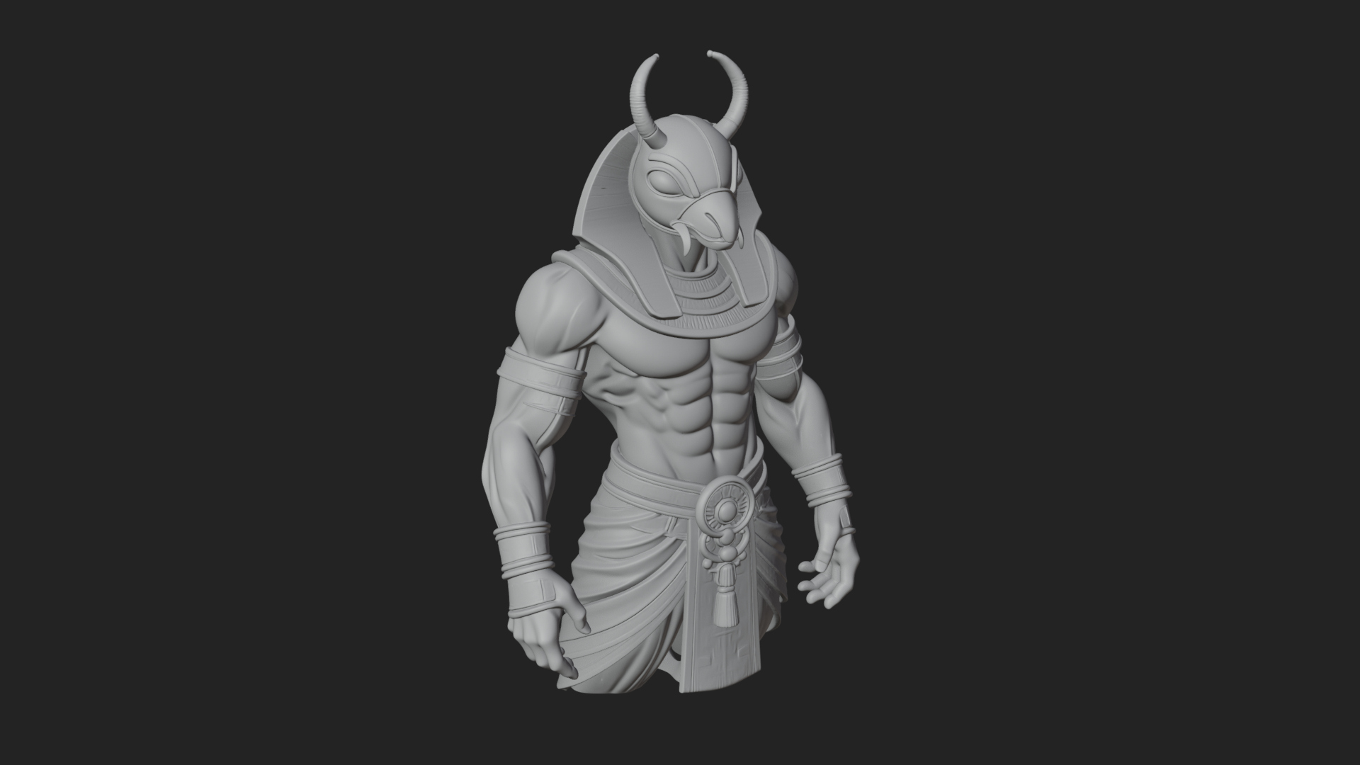 Anubis Egyptian God Statue Design 27 3D Print Model 3D Model