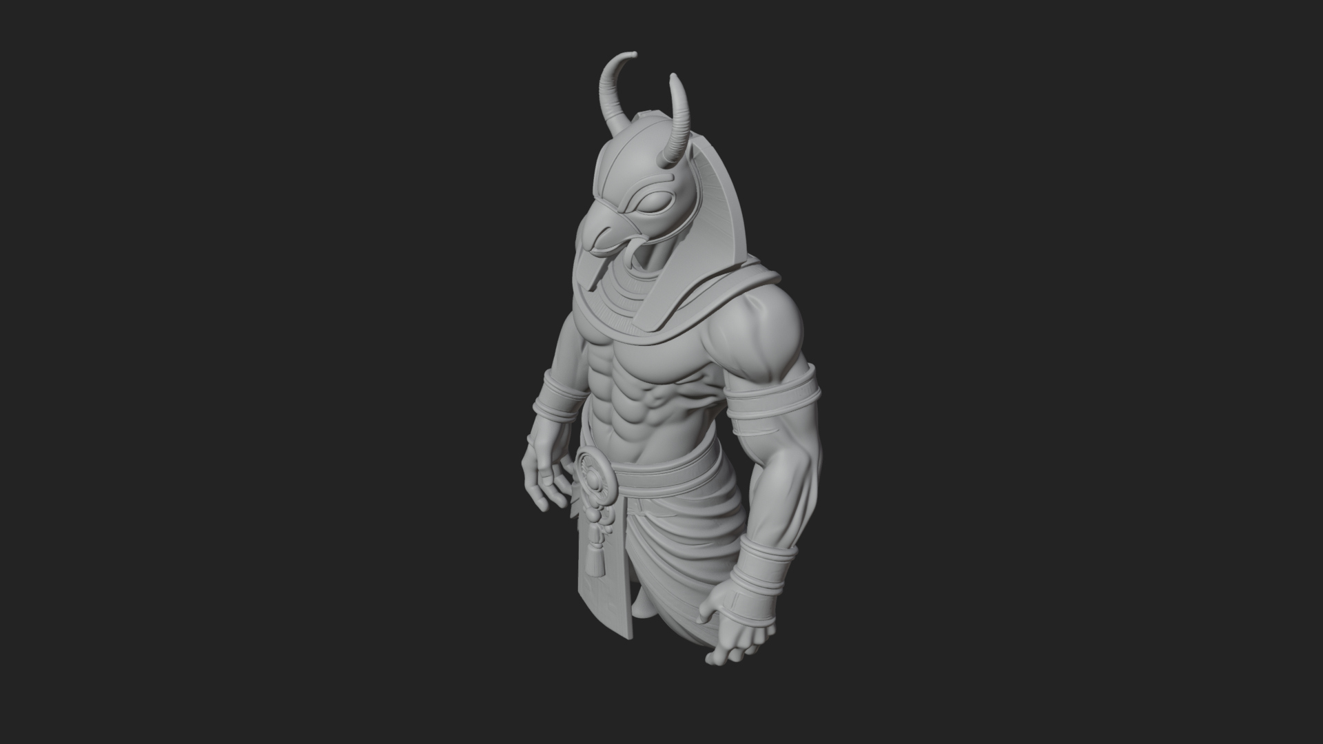 Anubis Egyptian God Statue Design 27 3D Print Model 3D Model