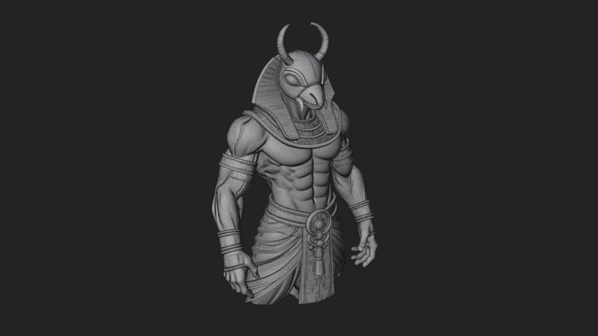 Anubis Egyptian God Statue Design 27 3D Print Model 3D Model