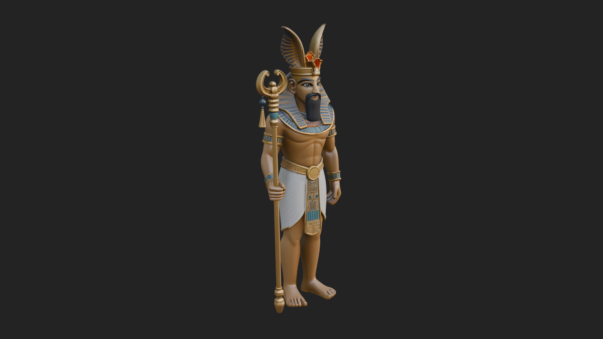 Anubis Egyptian God Statue Design 28 3D Print Model 3D Model