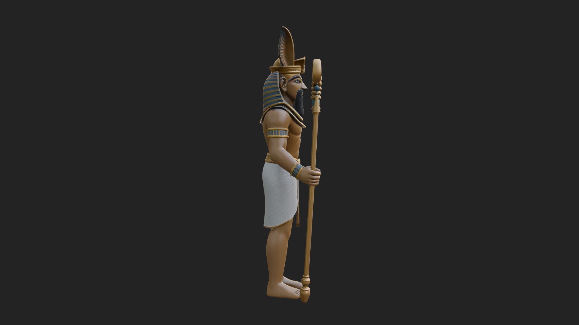 Anubis Egyptian God Statue Design 28 3D Print Model 3D Model