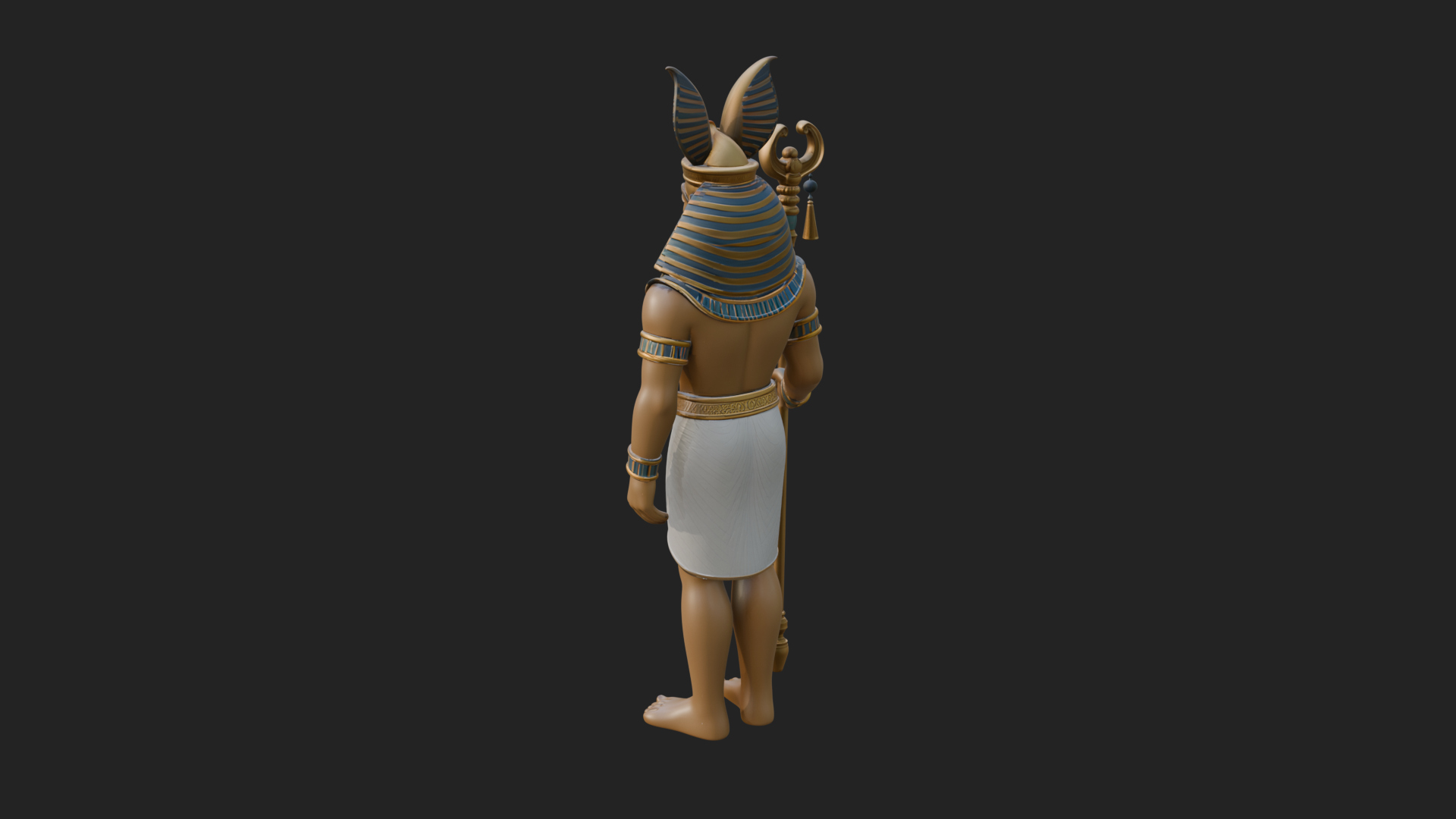 Anubis Egyptian God Statue Design 28 3D Print Model 3D Model