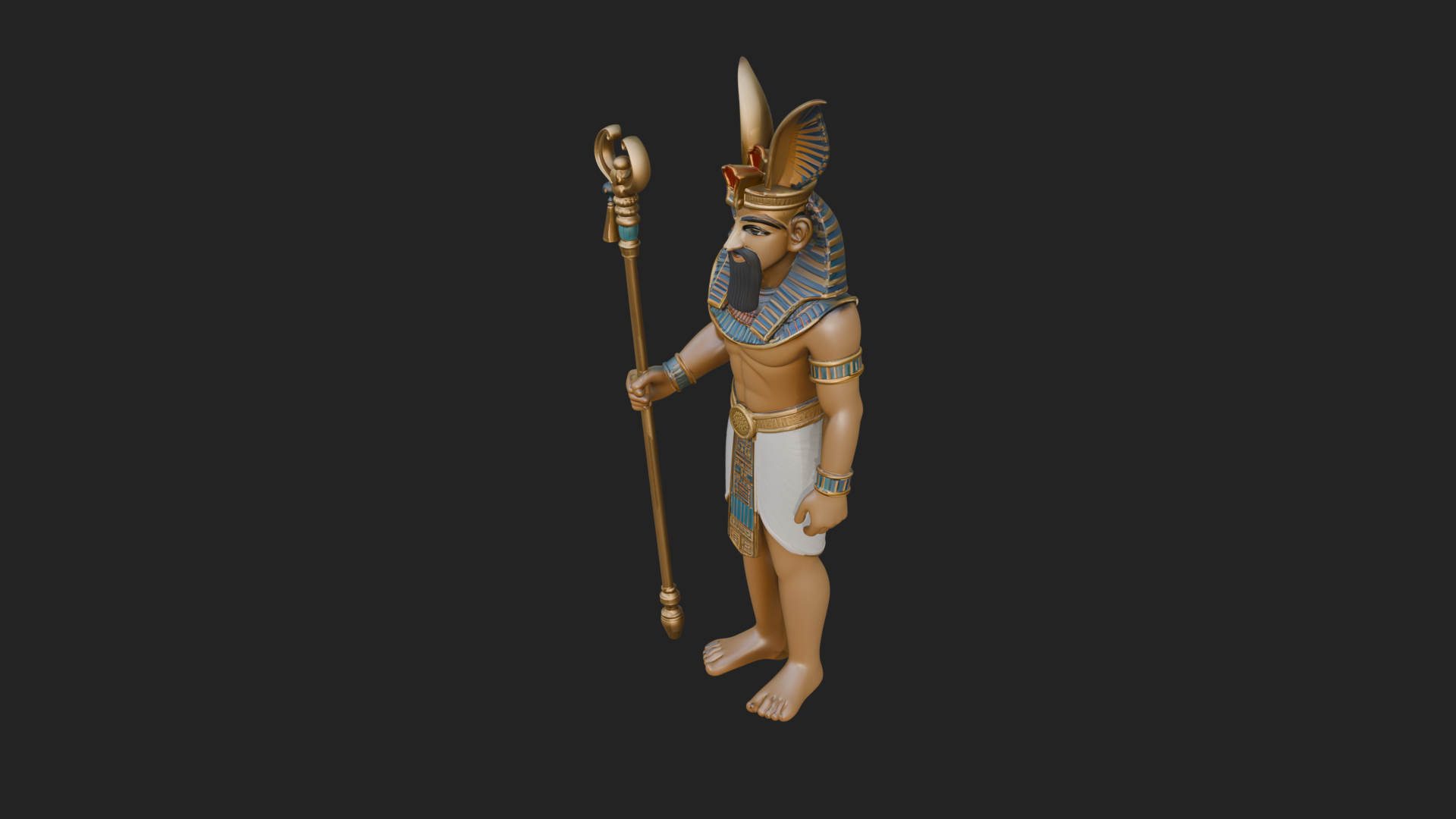 Anubis Egyptian God Statue Design 28 3D Print Model 3D Model