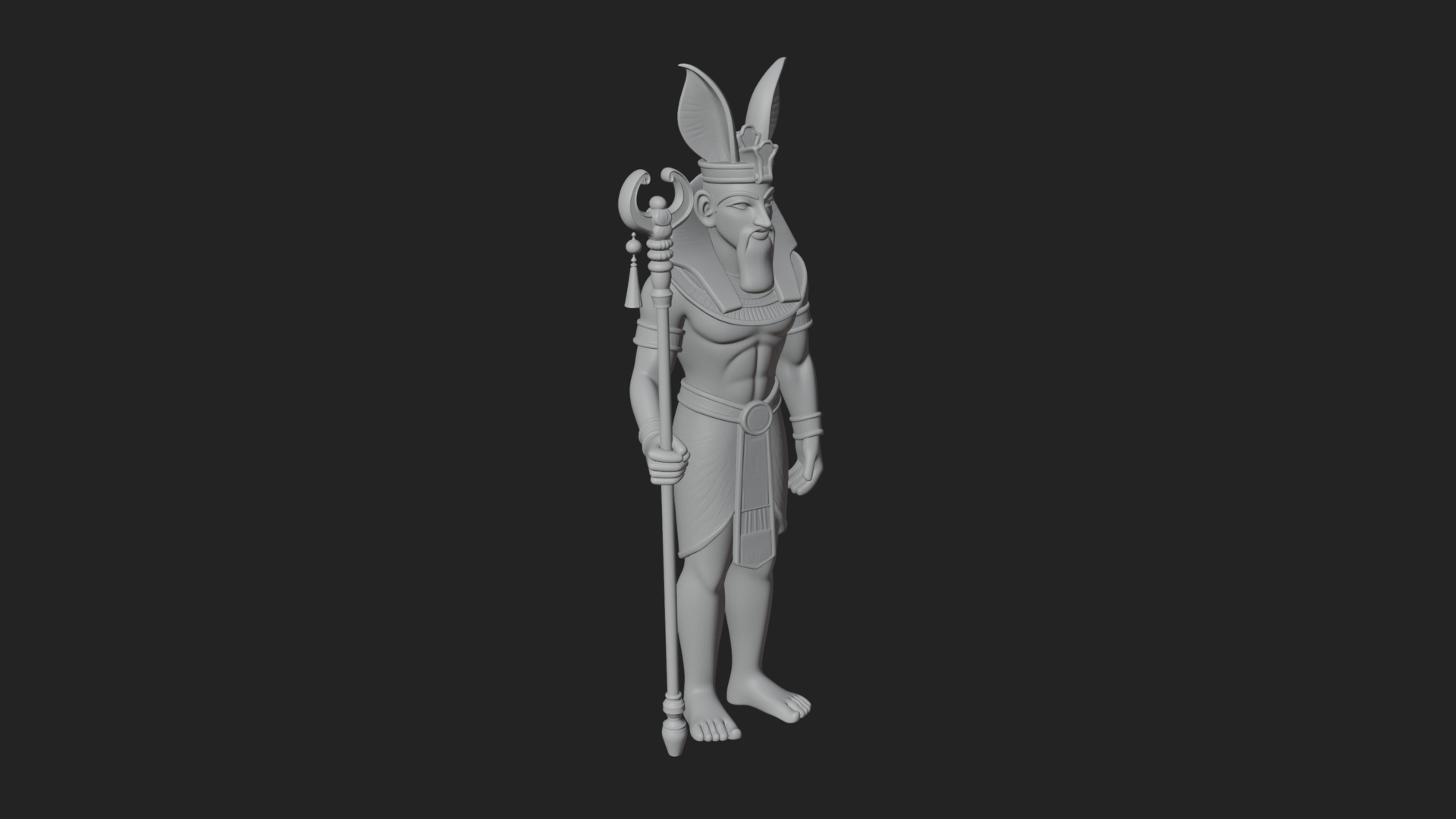 Anubis Egyptian God Statue Design 28 3D Print Model 3D Model