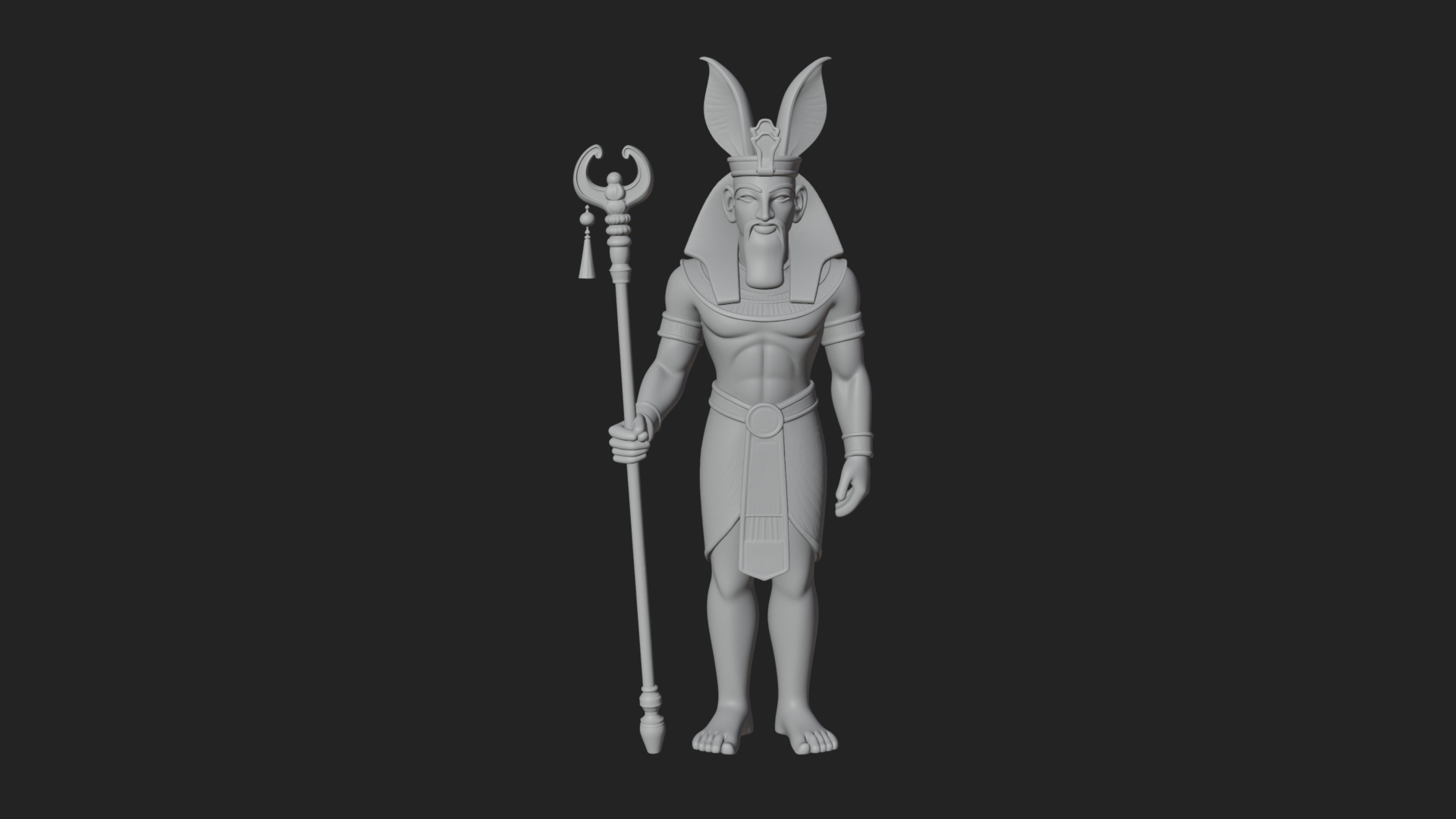 Anubis Egyptian God Statue Design 28 3D Print Model 3D Model