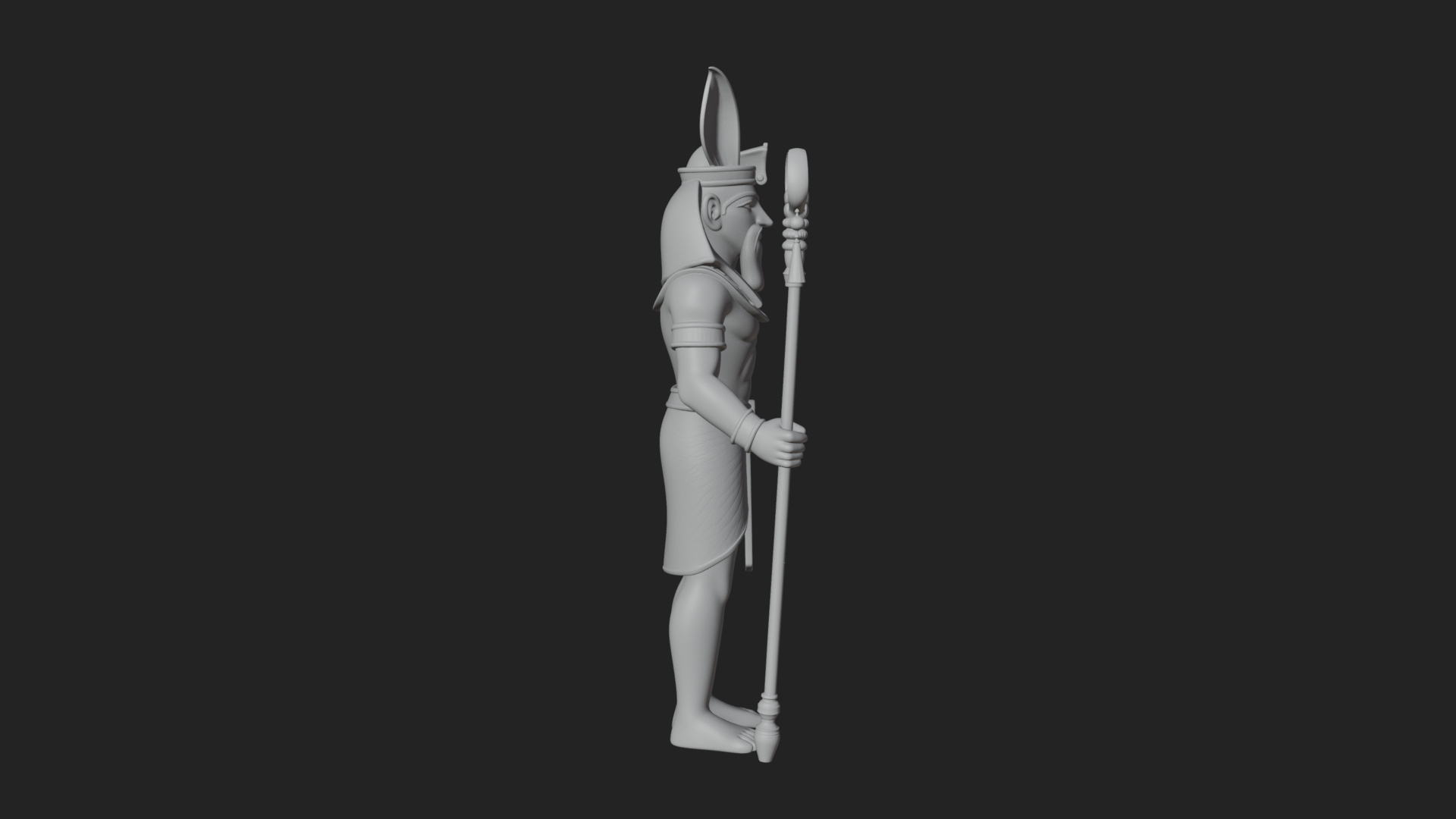 Anubis Egyptian God Statue Design 28 3D Print Model 3D Model